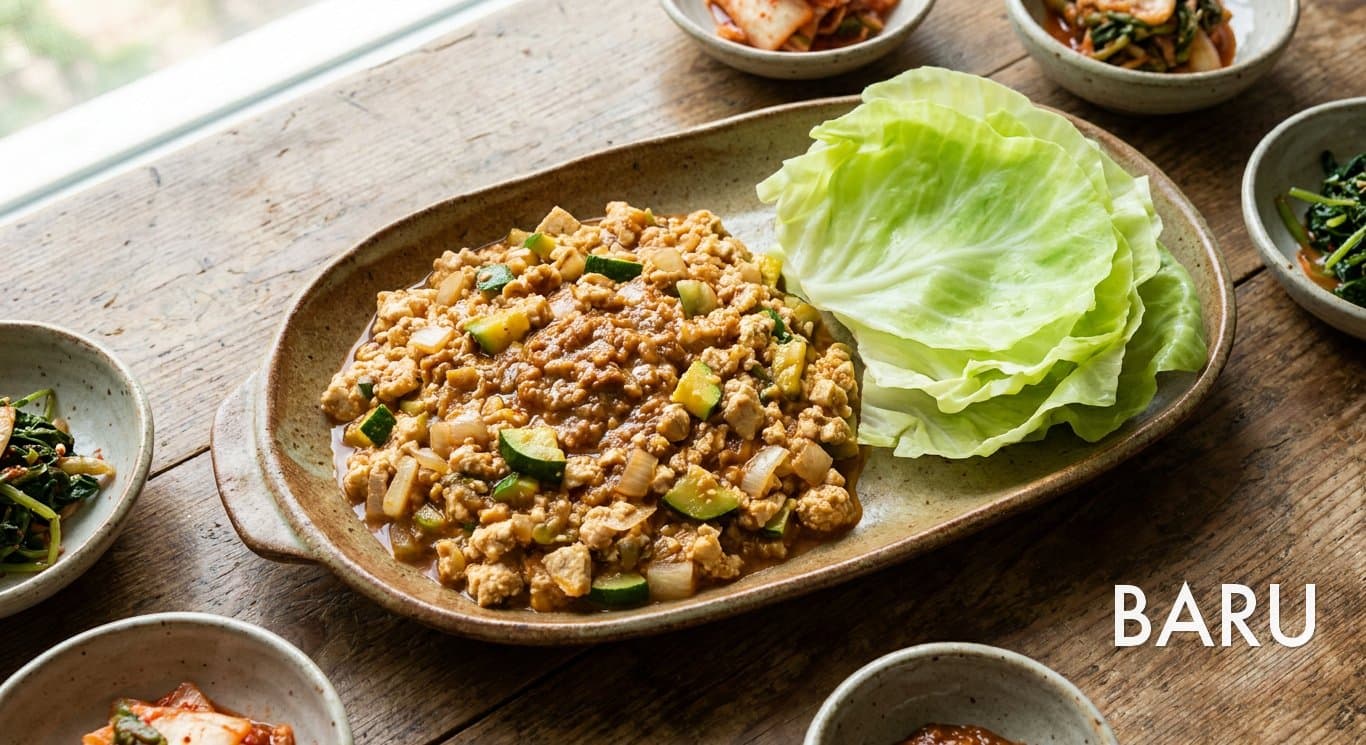 Tofu Ssamjang with Cabbage Wraps (두부쌈장 양배추쌈)