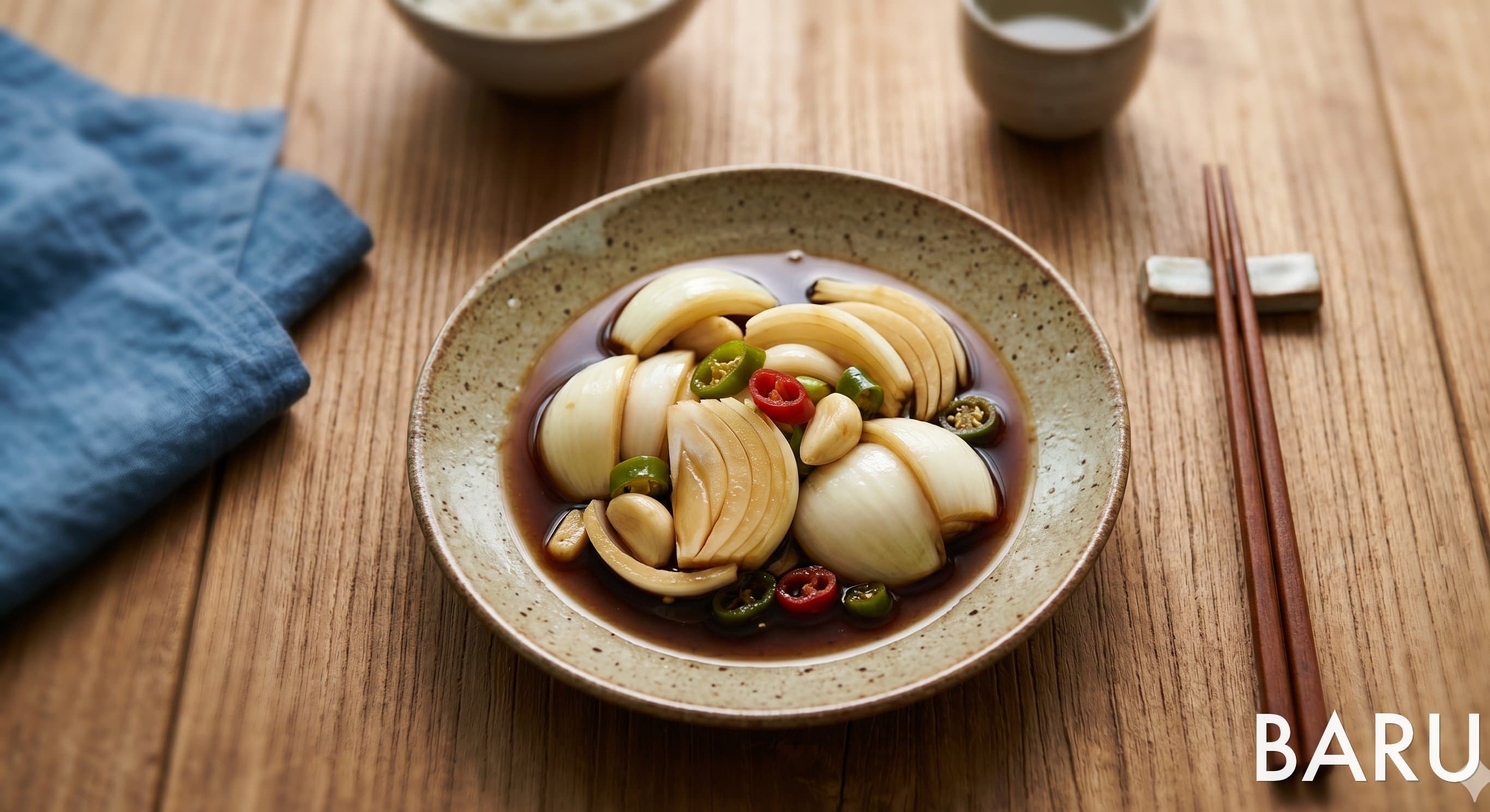 Pickled Onion in Soy Sauce (양파장아찌)