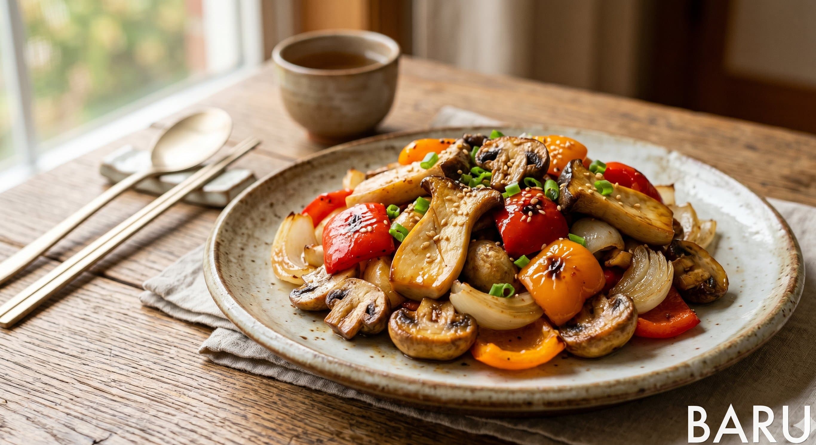 Air-Fryer Roasted Mushrooms and Vegetables (에어프라이어 버섯 채소구이)