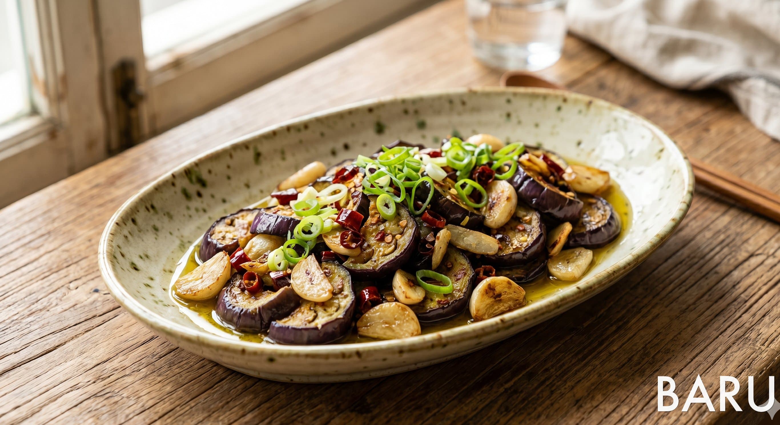 Roasted Eggplant Gambas (가지감바스)