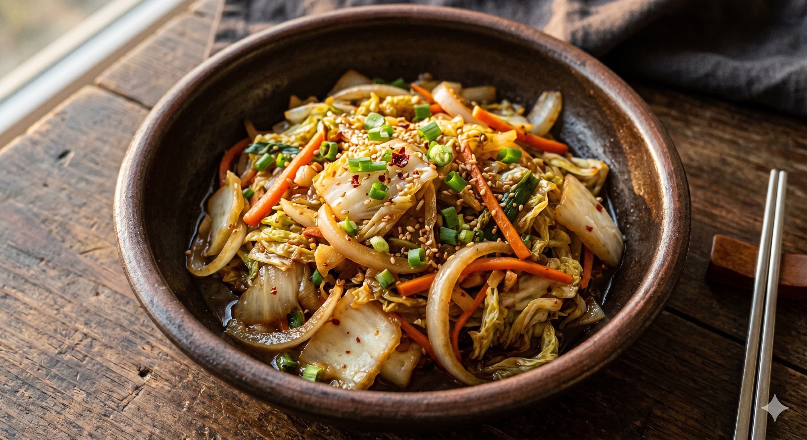 Stir-fried Cabbage and Onion (양배추 양파볶음)
