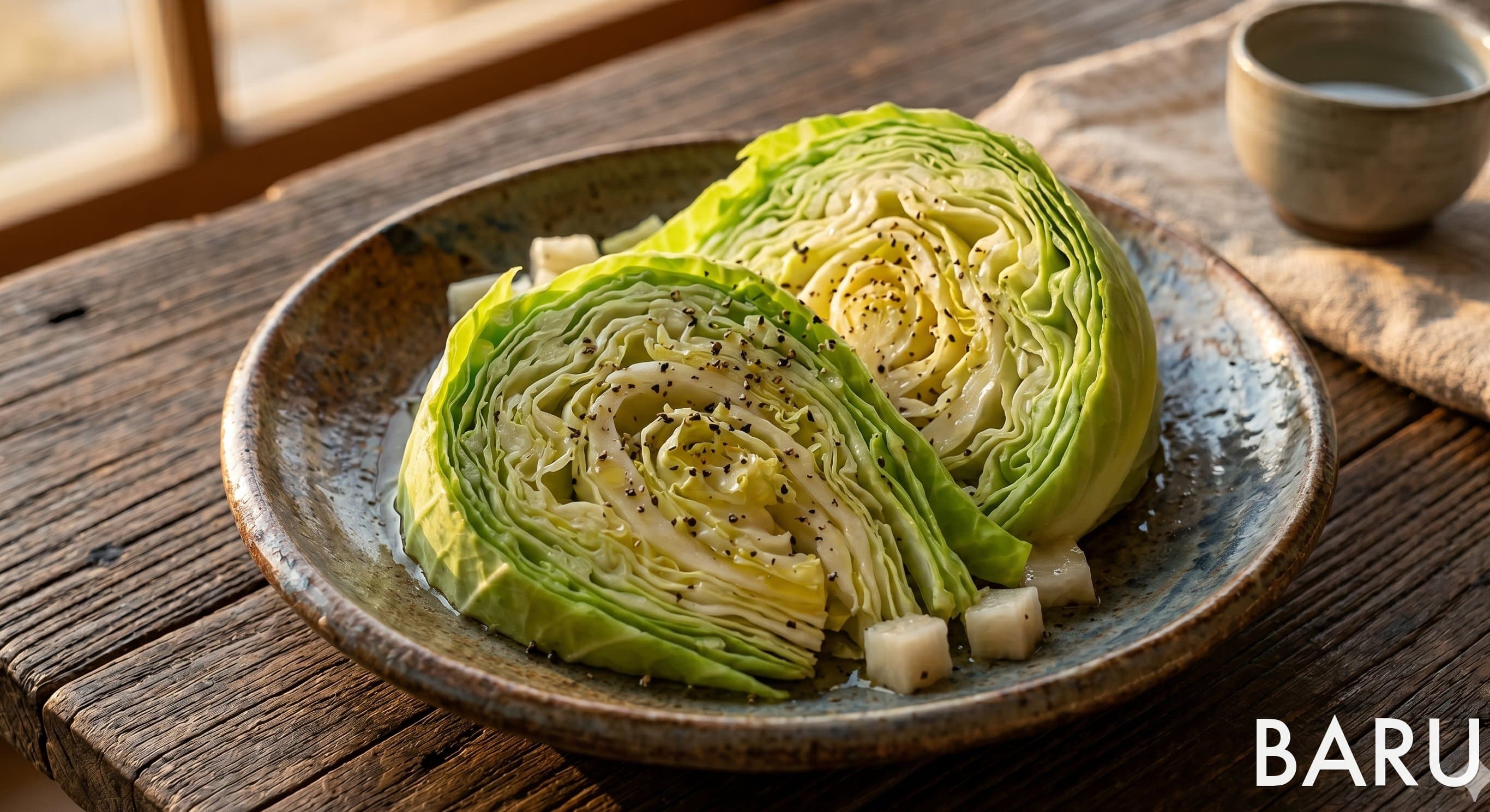 Steamed Cabbage with White Balsamic Pickle (양배추 발사믹 절임)