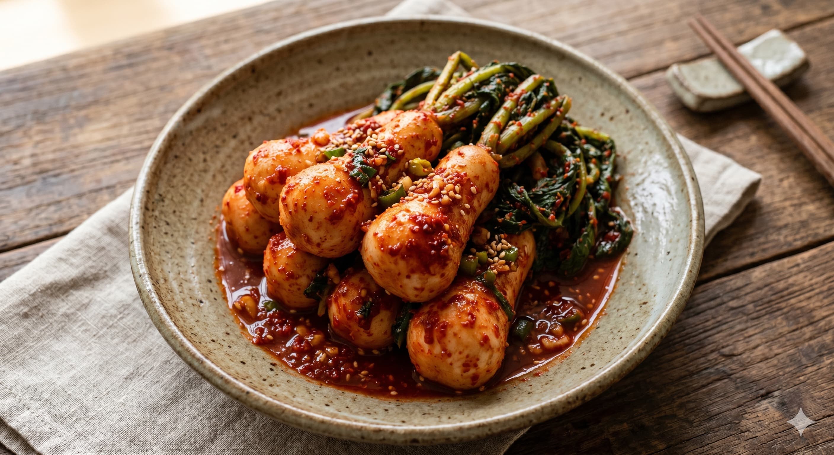Chonggak Kimchi (Ponytail Radish Kimchi) (총각김치)