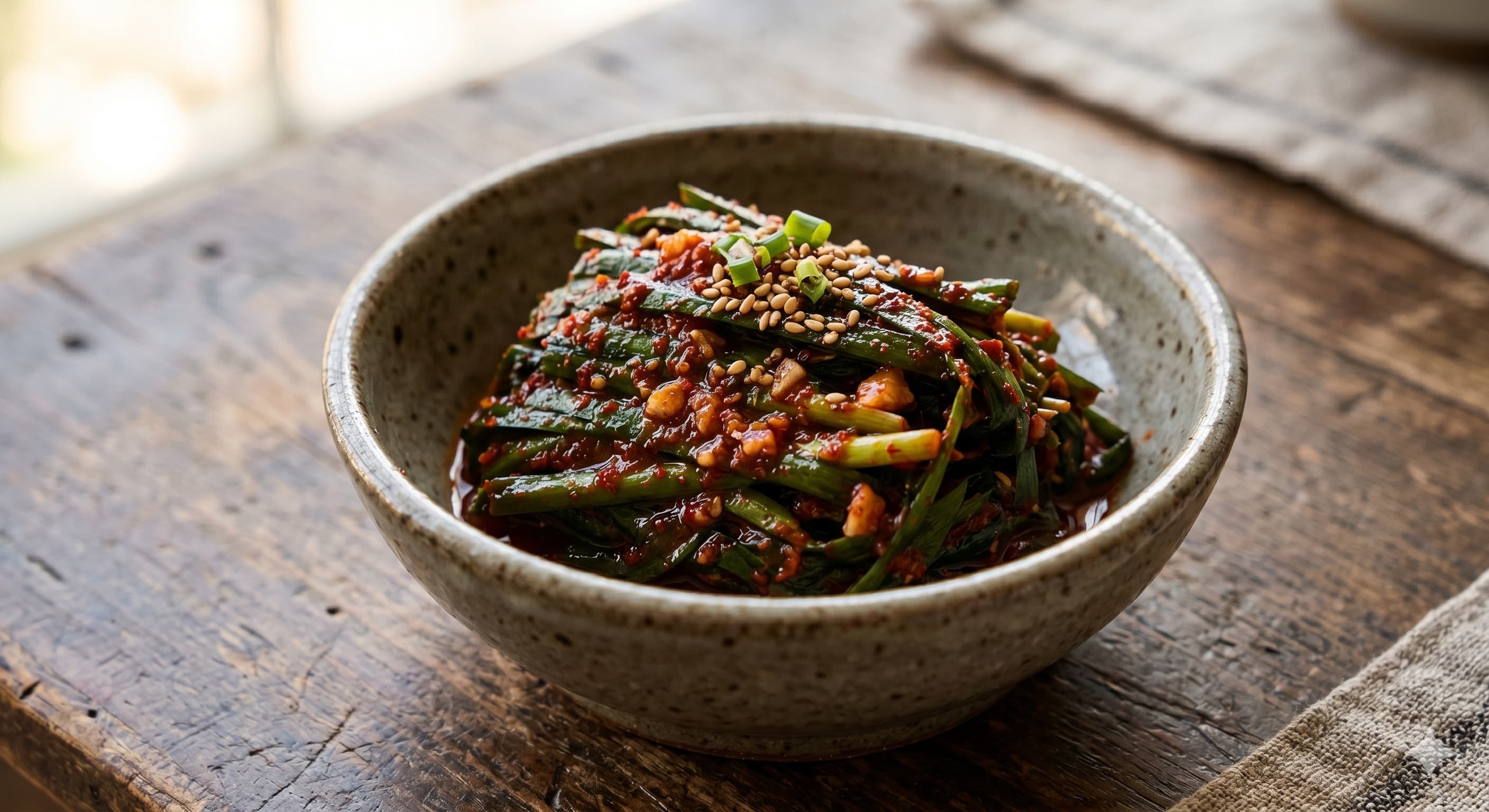 Buchu Kimchi (Garlic Chive Kimchi) (부추김치)