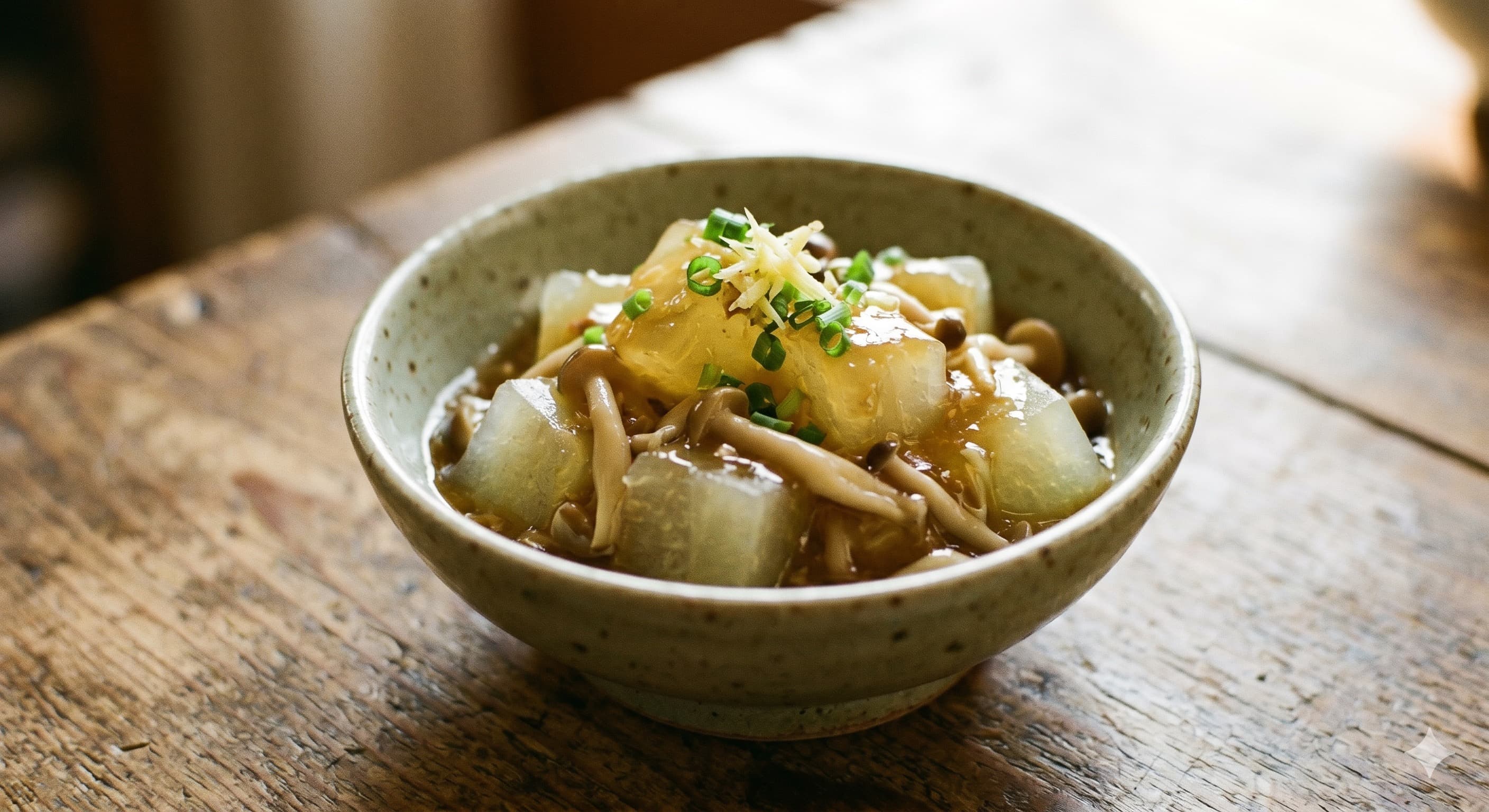 Winter Melon with Mushroom Sauce (동과 버섯 앙카케)