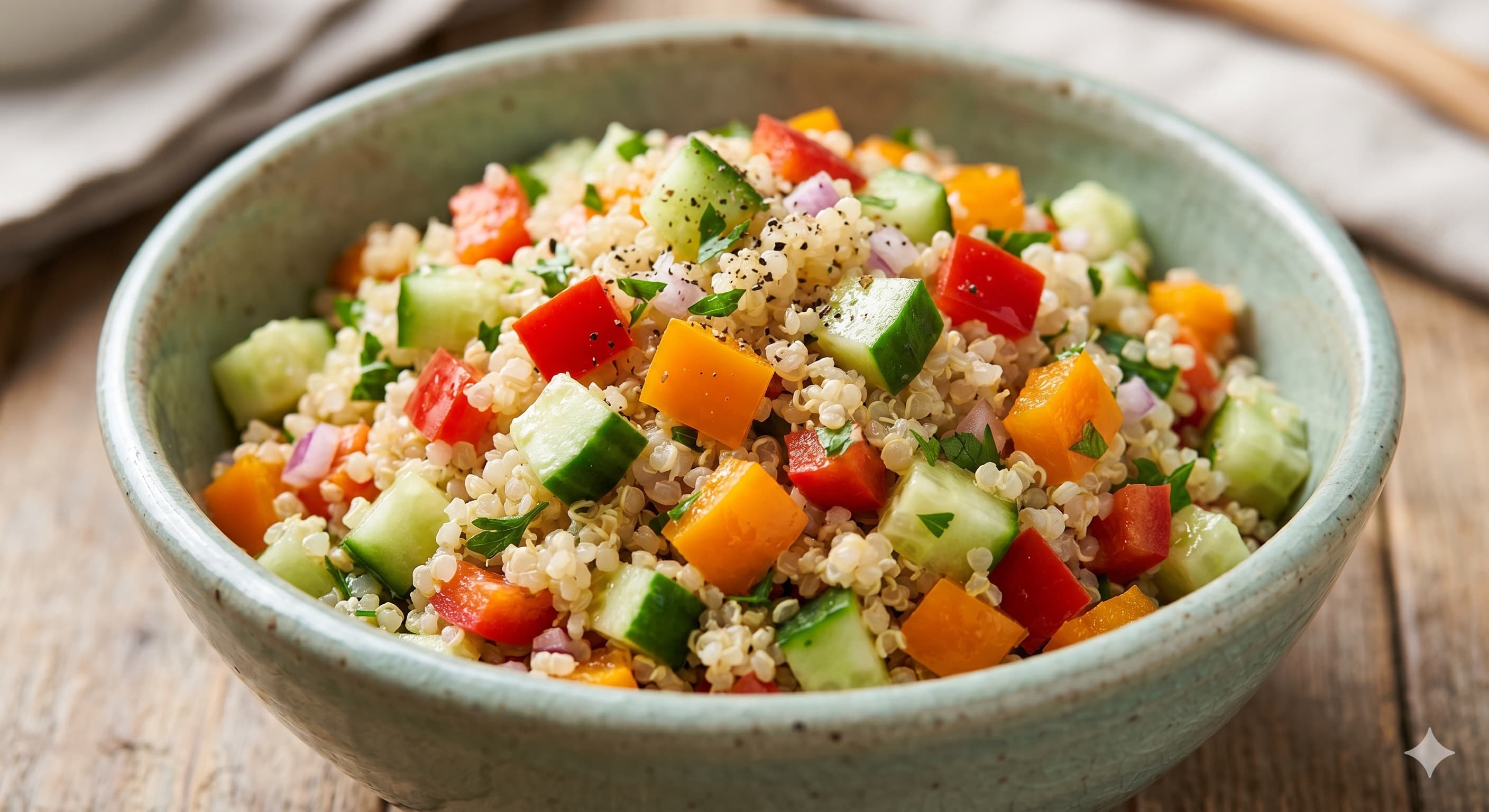 Quinoa Vegetable Salad with Lemon Dressing (퀴노아 채소 샐러드)
