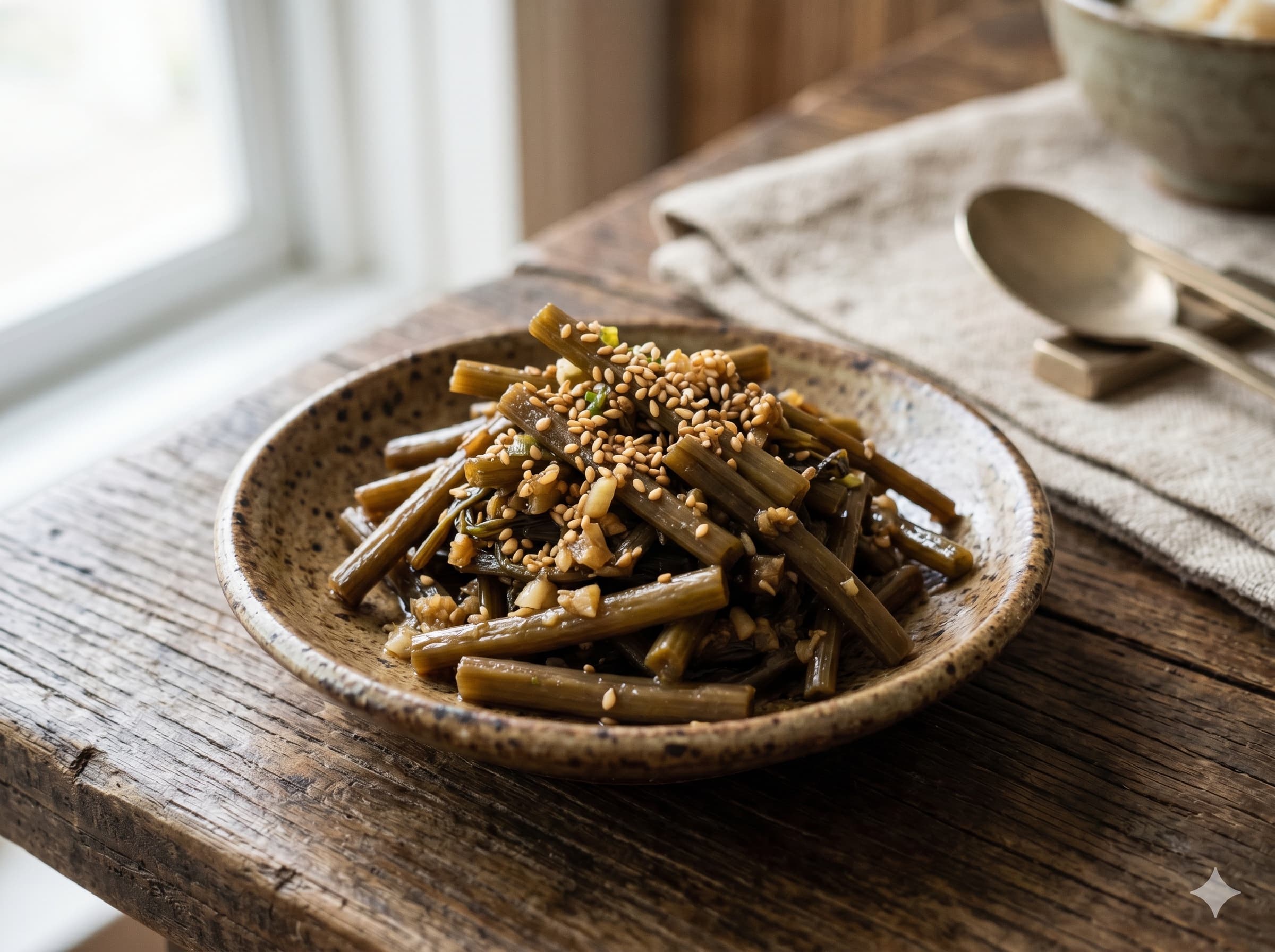 Stir-fried Sweet Potato Stems (고구마순 볶음)