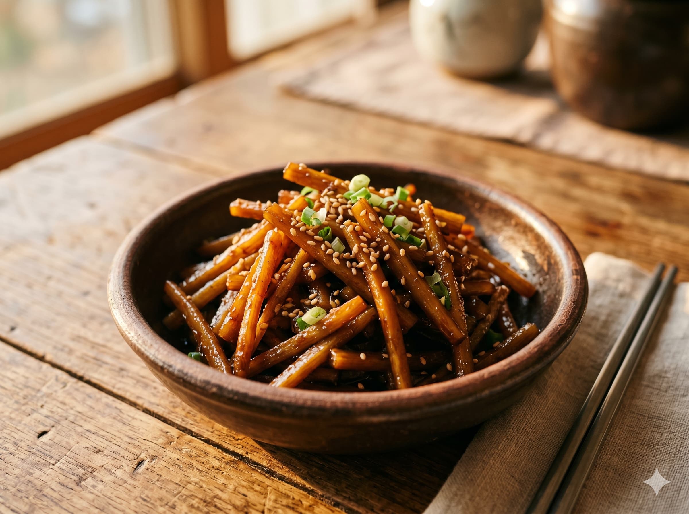 Sweet Soy Burdock Stir-fry (우엉 볶음)