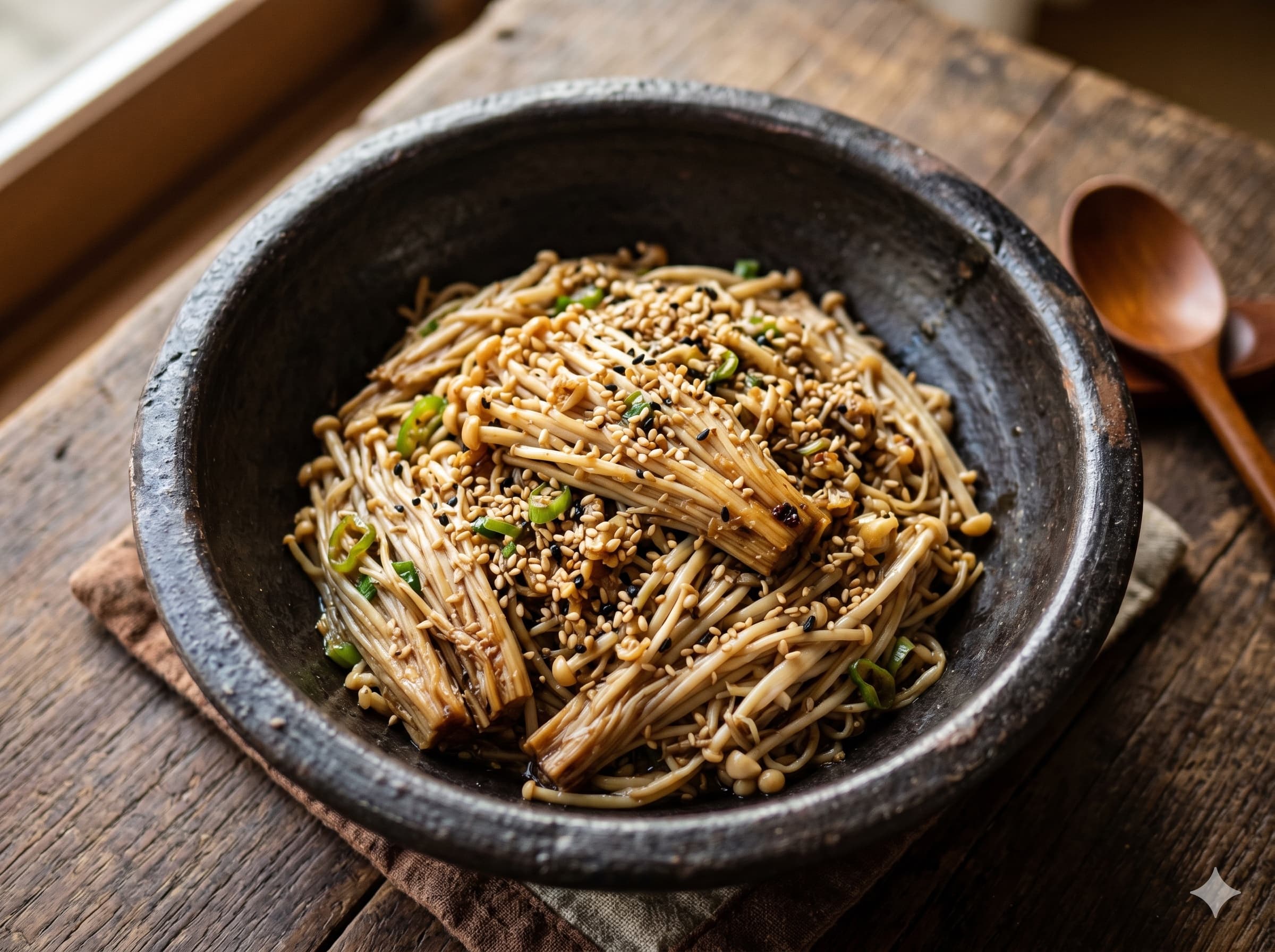 Stir-fried Enoki Mushroom (팽이버섯 볶음)