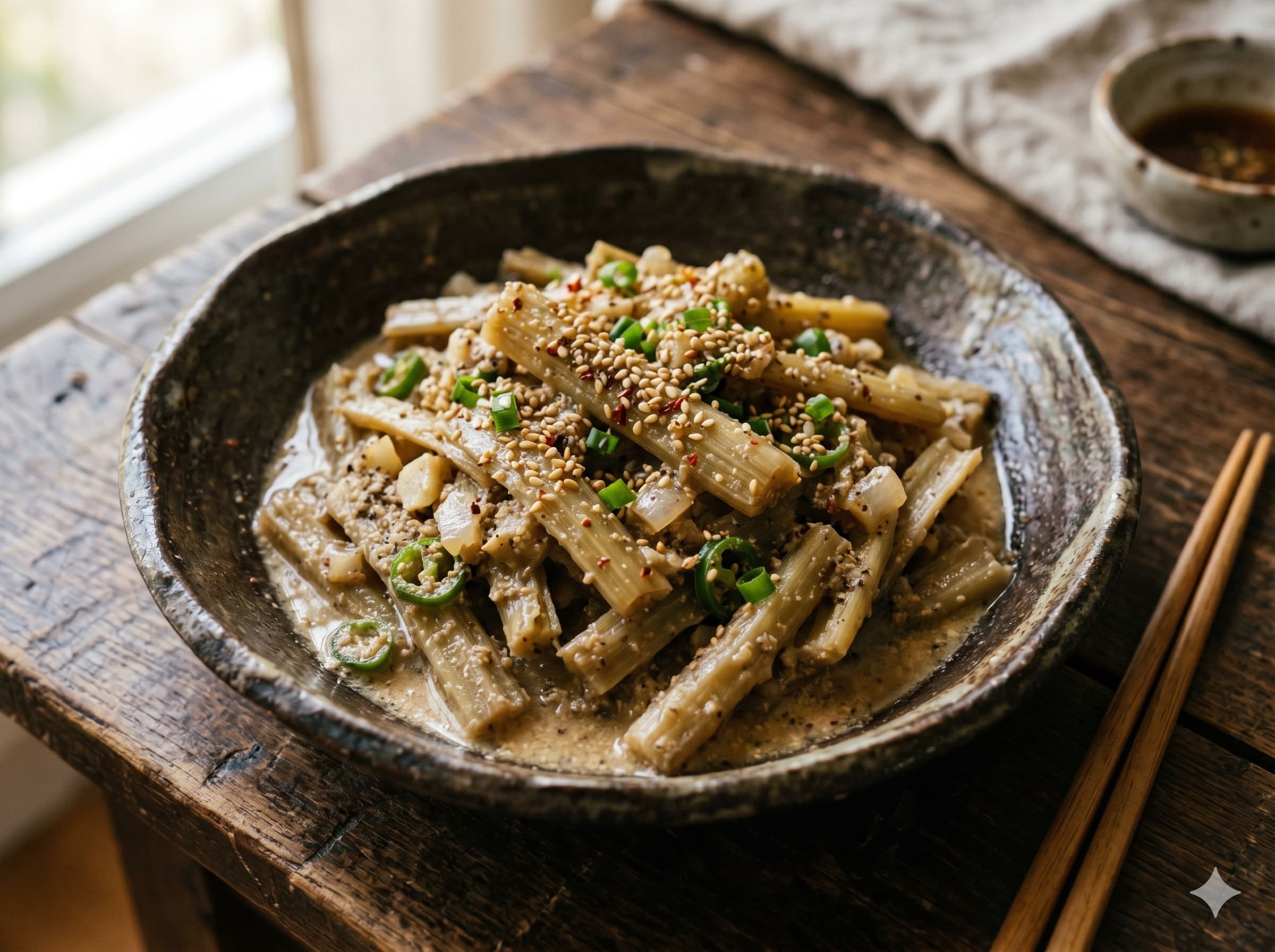 Stir-fried Butterbur Stems (머위대 볶음)
