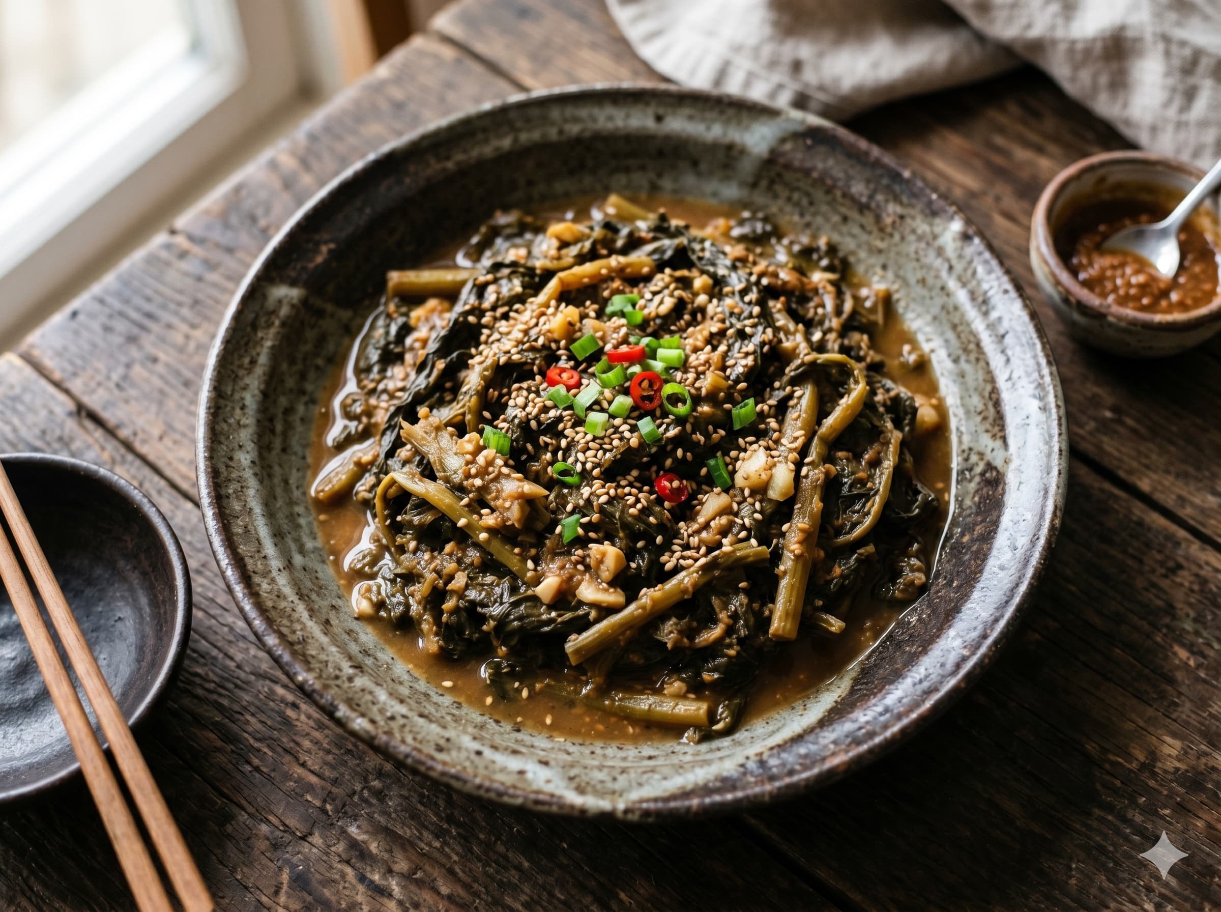 Braised Dried Radish Greens (시래기 지짐)