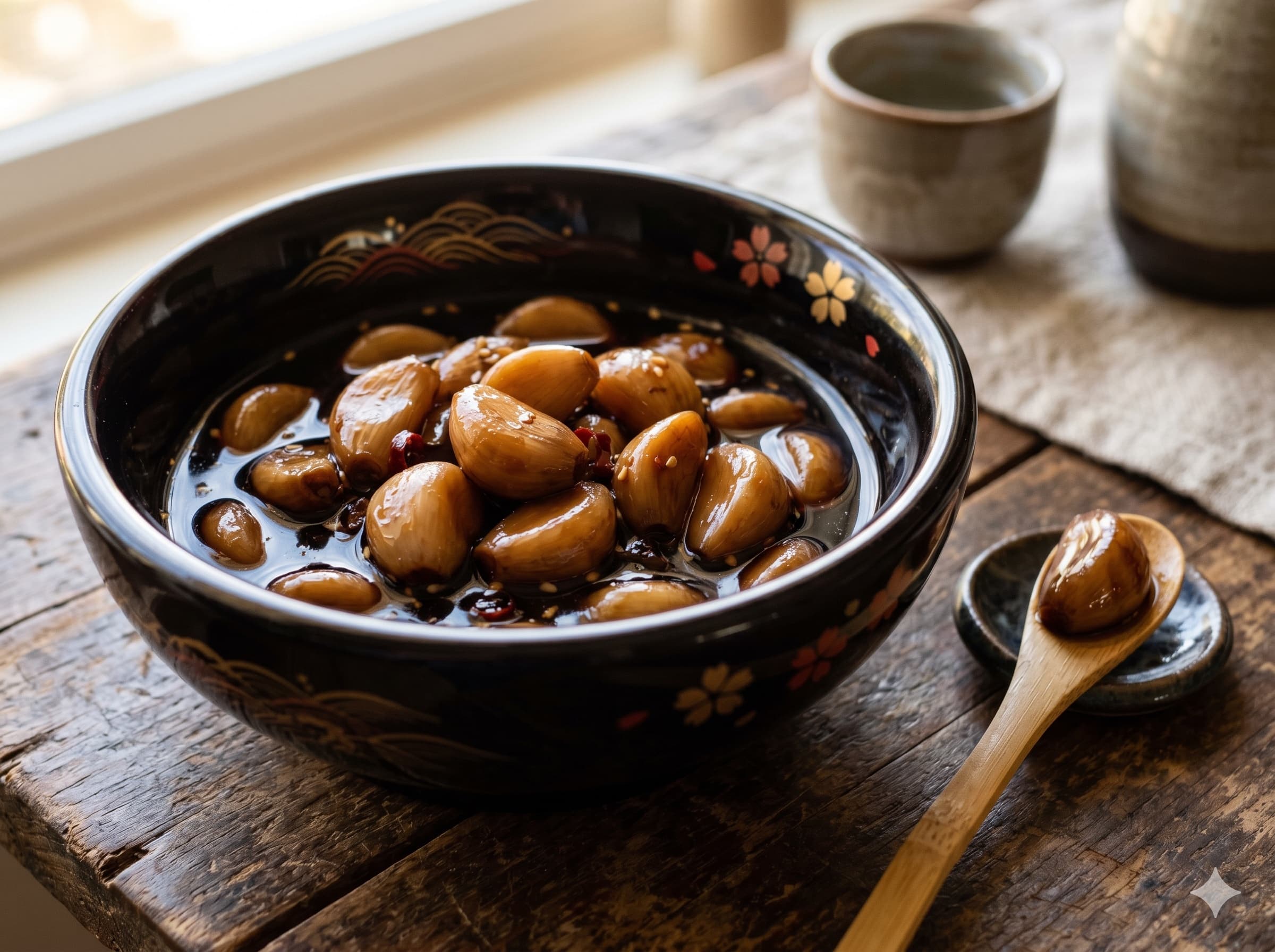 Soy-pickled Garlic (닌니쿠노 쇼유즈케)