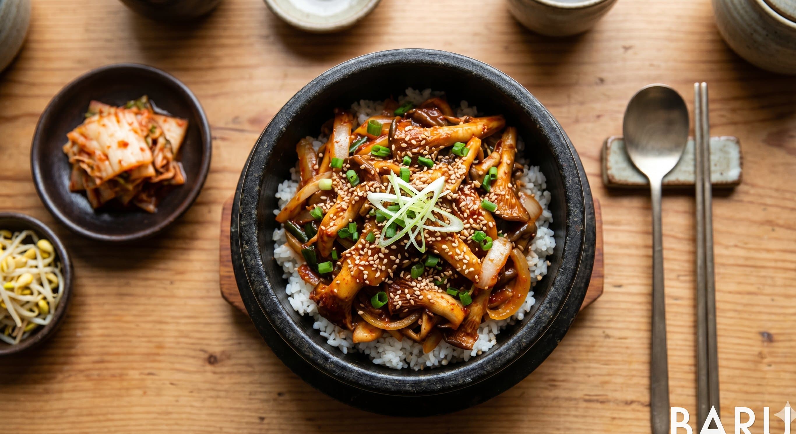 Spicy Mushroom Rice Bowl (매콤버섯덮밥)