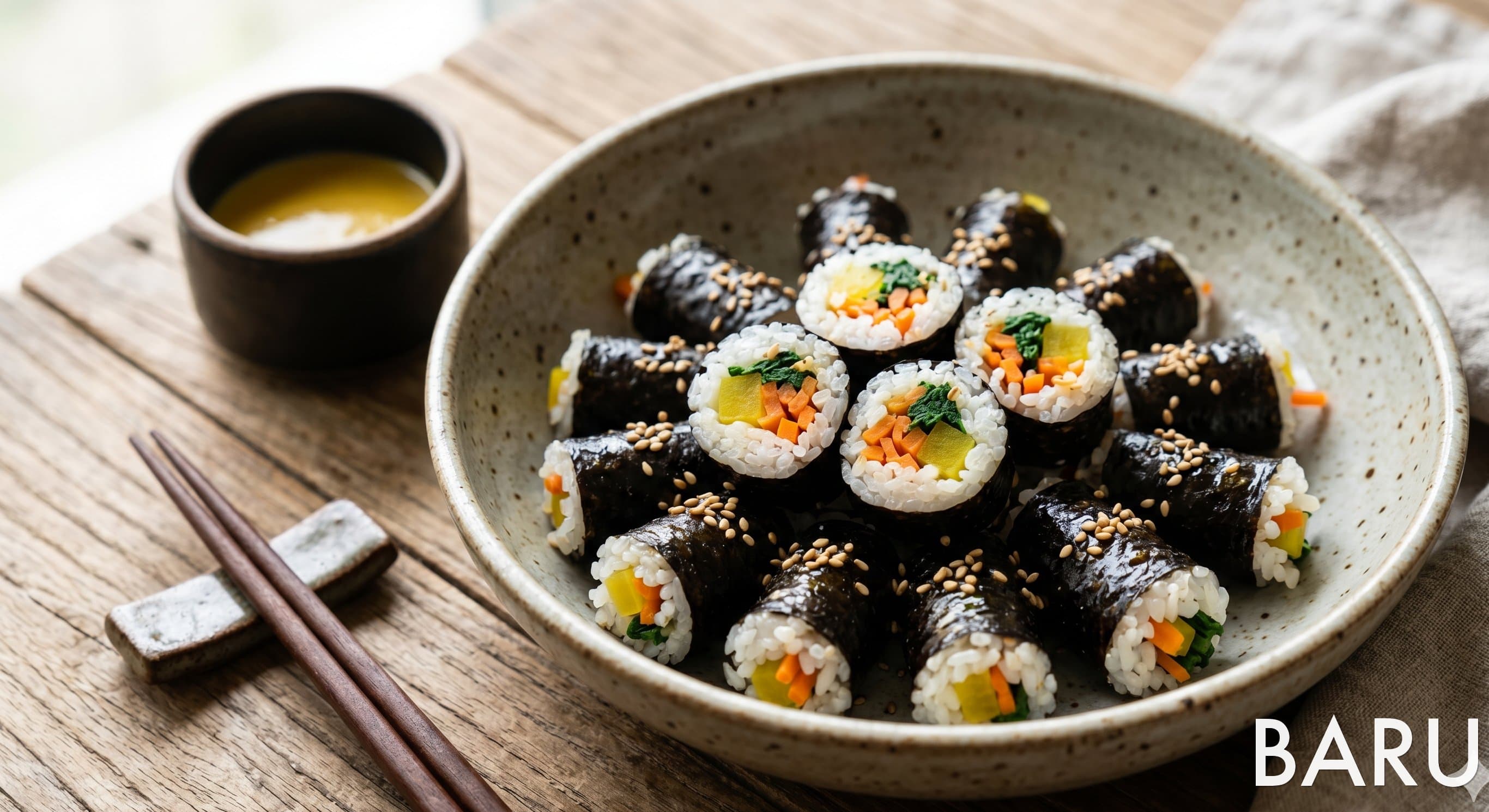 Mayak Gimbap (Addictive Mini Rice Rolls) (마약김밥)