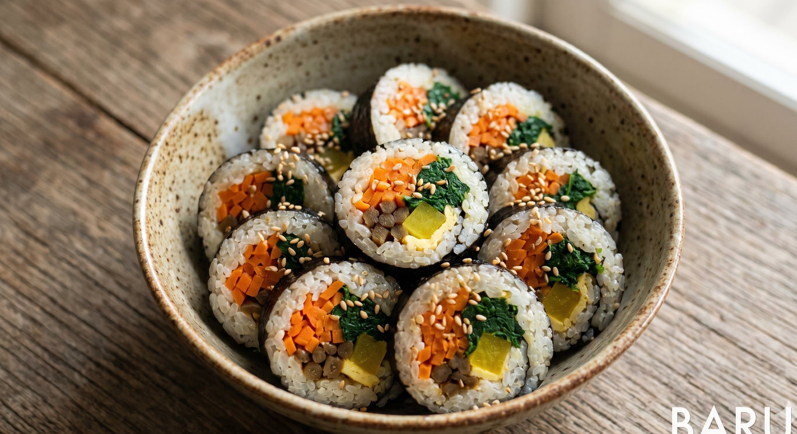 Yasik Gimbap (Classic Vegetable Rice Rolls) (야채김밥)