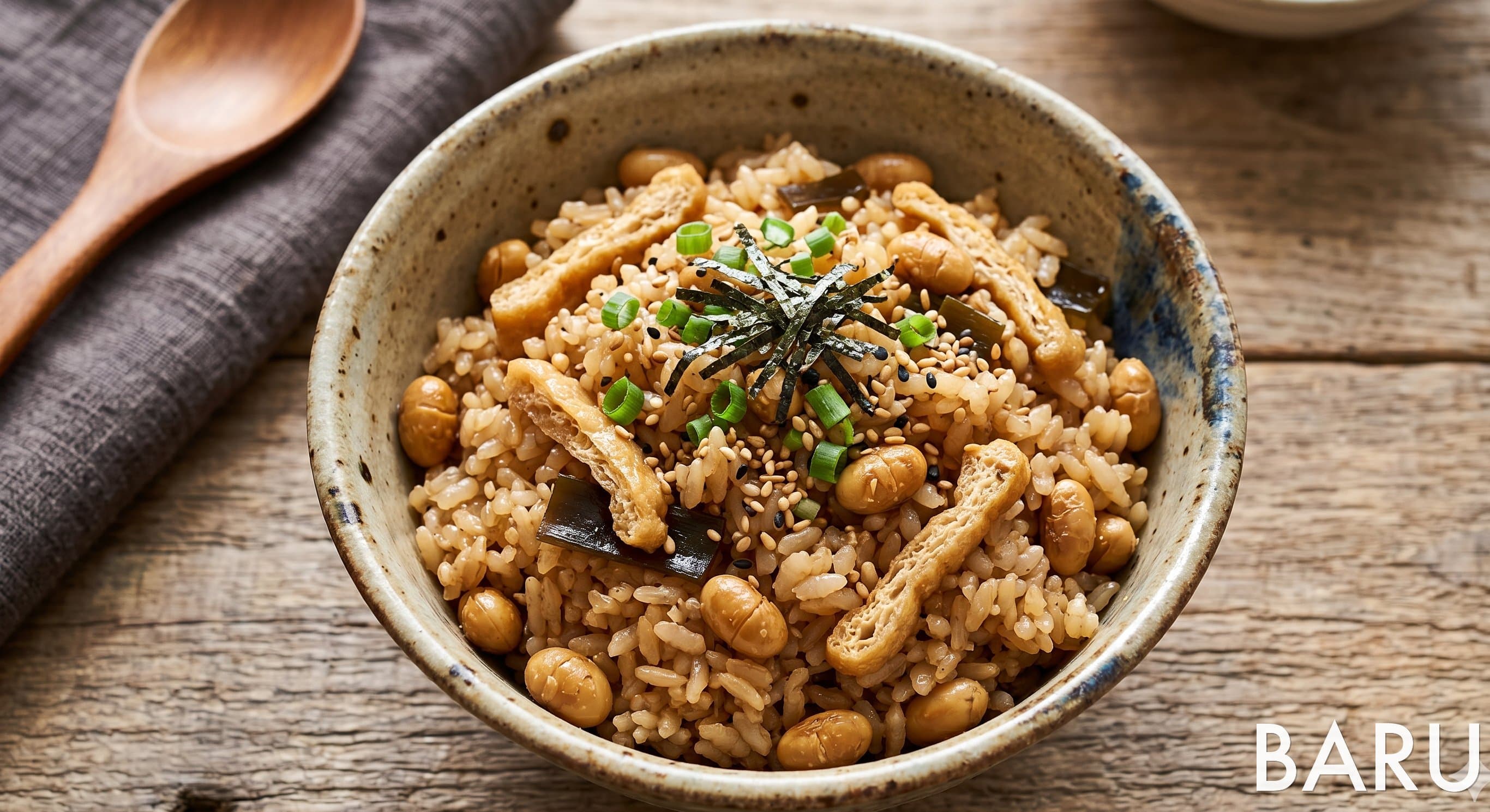 Roasted Soybean Rice (볶은 콩 솥밥)