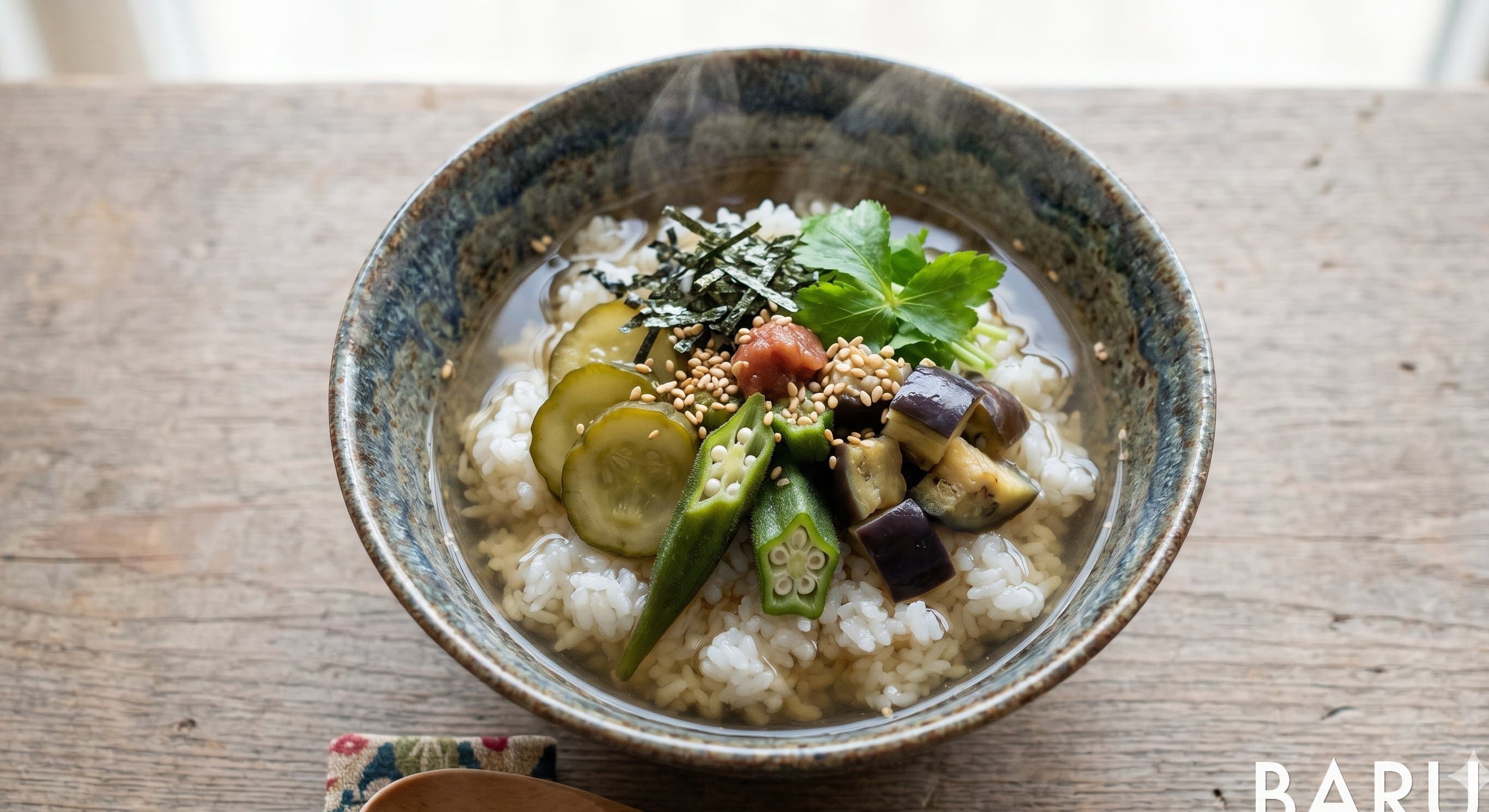 Aged Rice Bran Pickle Tea Rice (Ochazuke) (쌀겨절임 오차즈케)