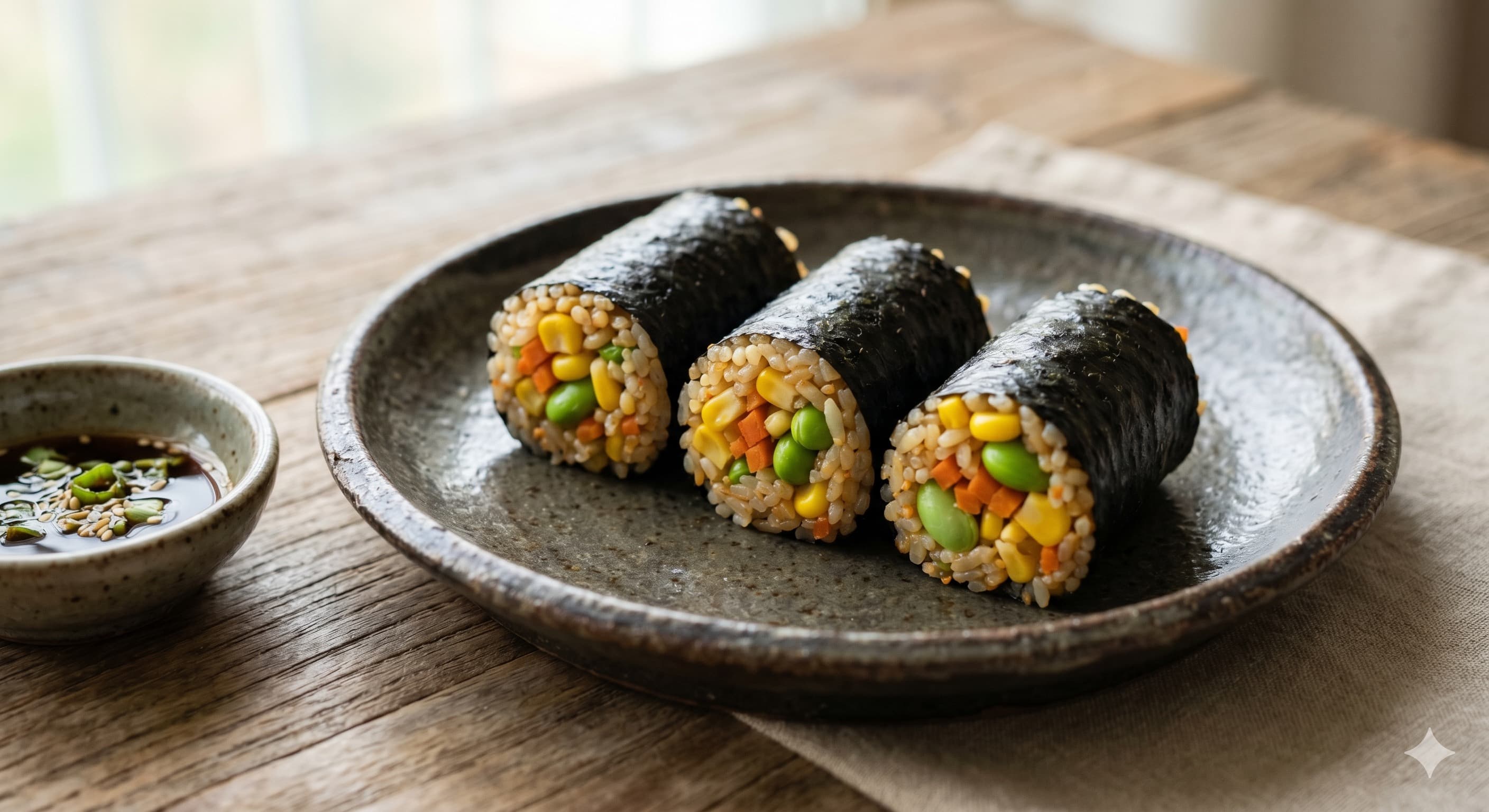 Corn and Edamame Rice Rolls (옥수수 에다마메 주먹밥)