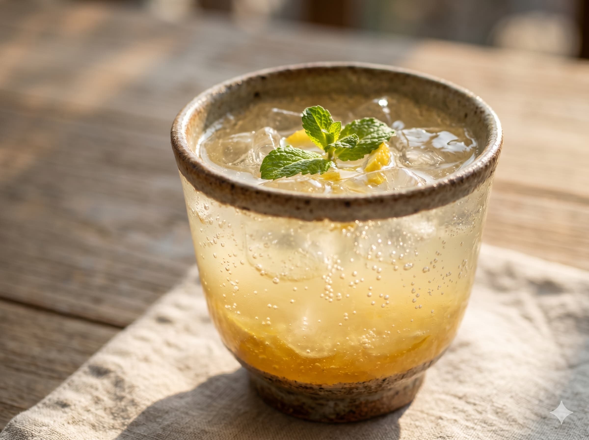 Sparkling Citron Drink (Yuja Ade) (유자 탄산수)