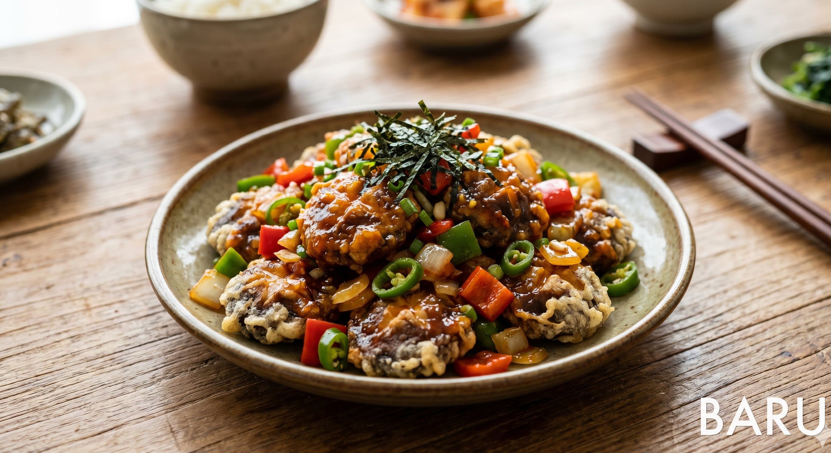 Crispy Shiitake in Kkanpung Sauce (깐풍스타일 표고버섯)