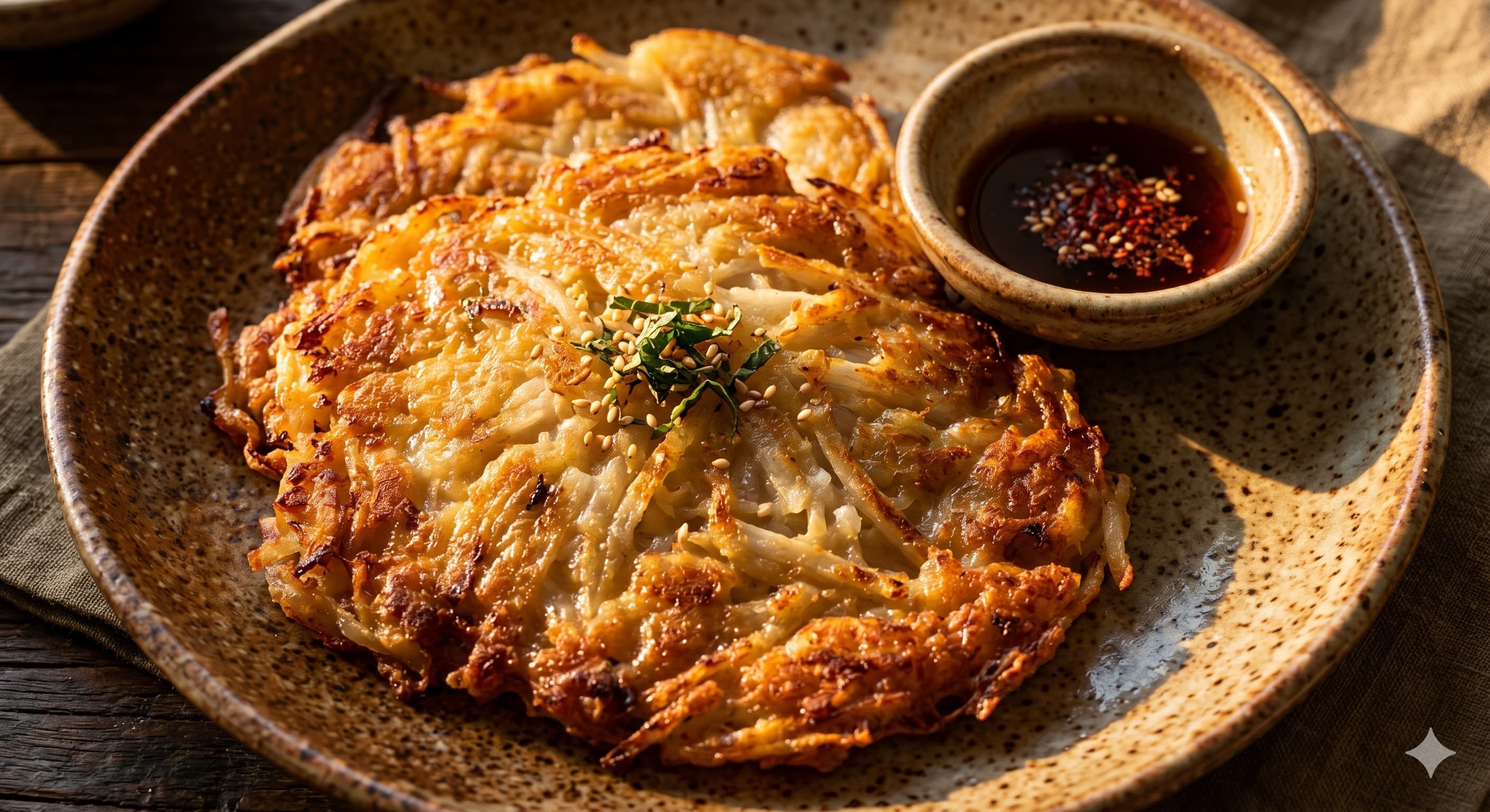 Temple-style Radish Jeon (사찰식 무채전)