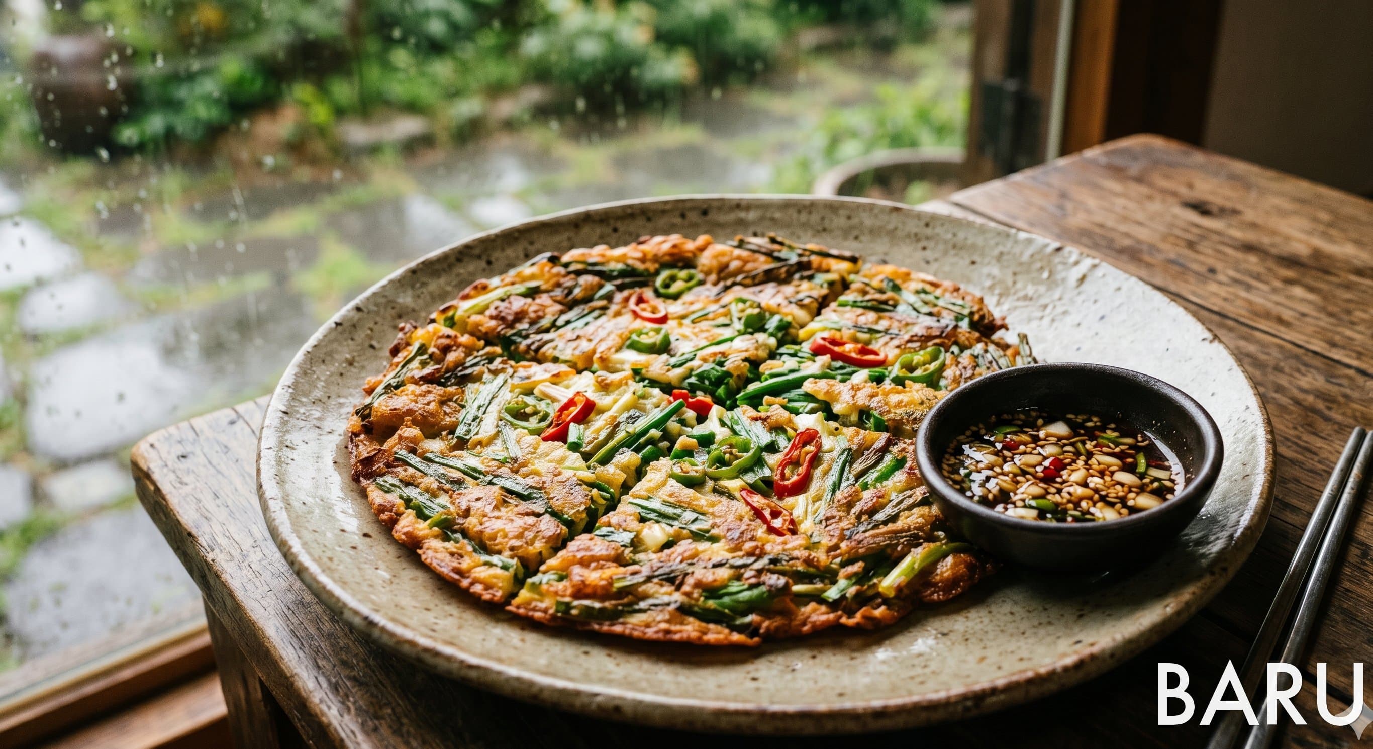 Temple-style Chive Jeon (사찰식 부추전)