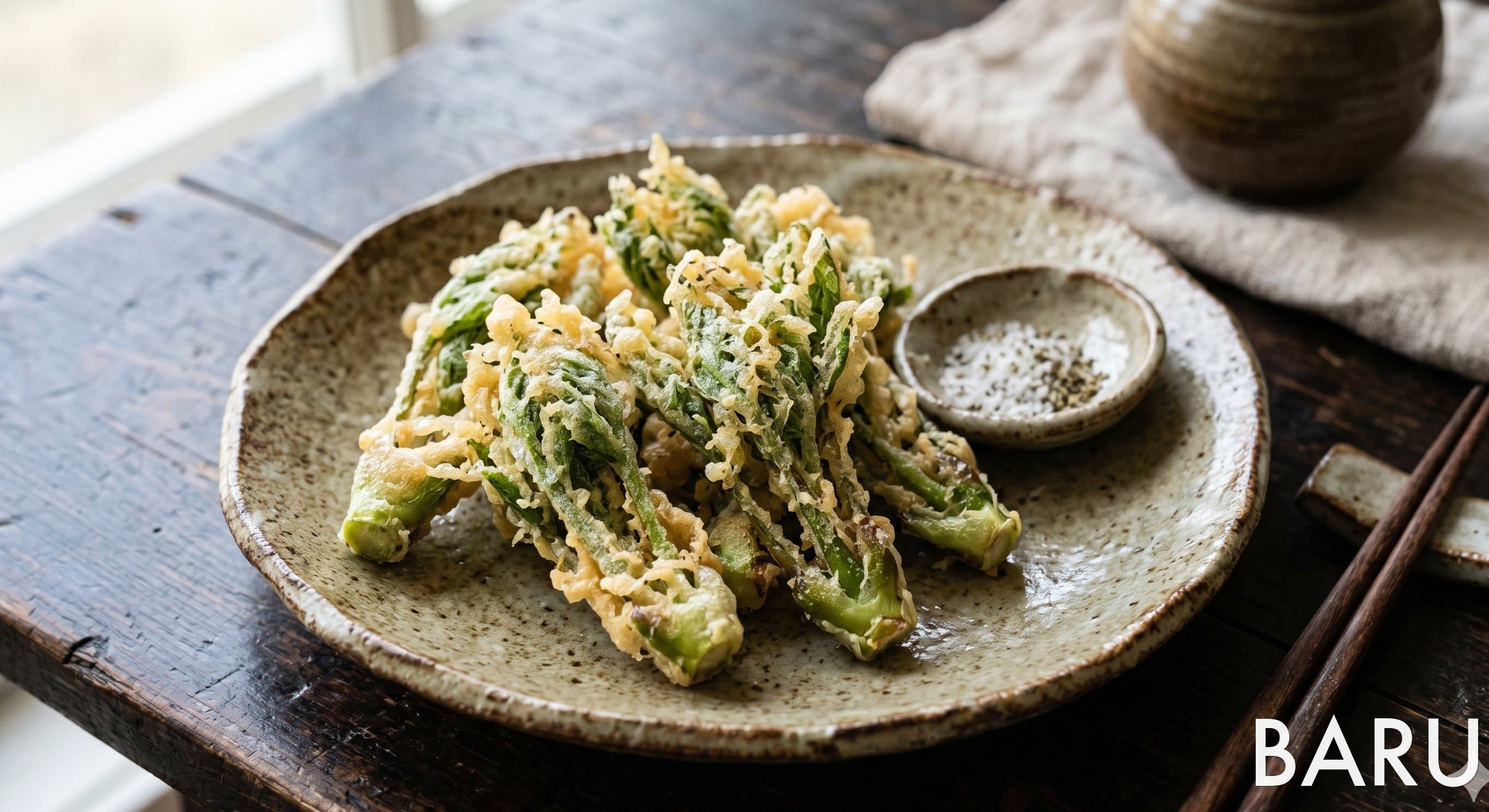 Crispy Aralia Sprout Tempura (Tara-no-Me) (두릅 덴푸라)