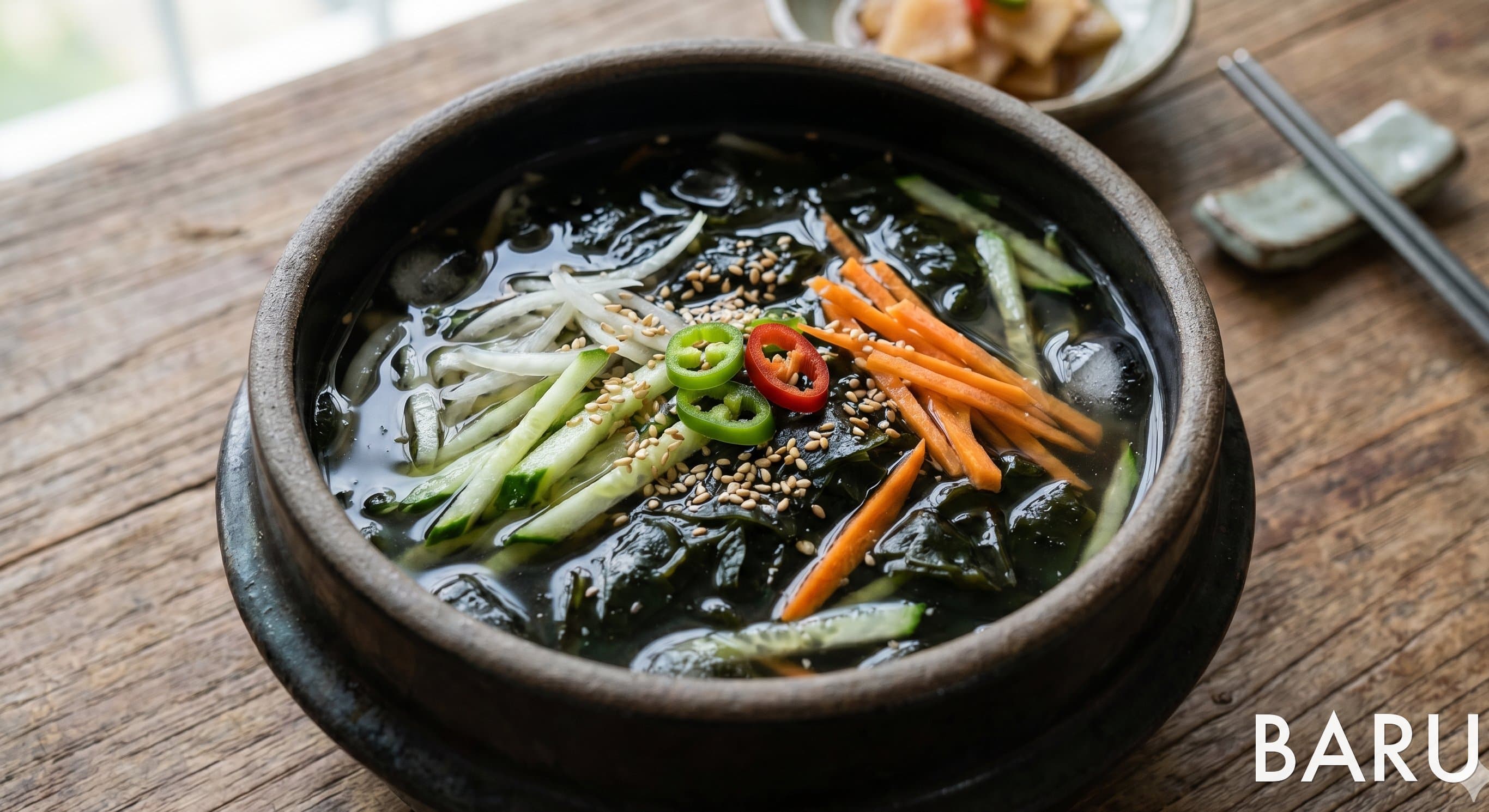 Chilled Cucumber Seaweed Soup (새콤달콤 오이냉국)