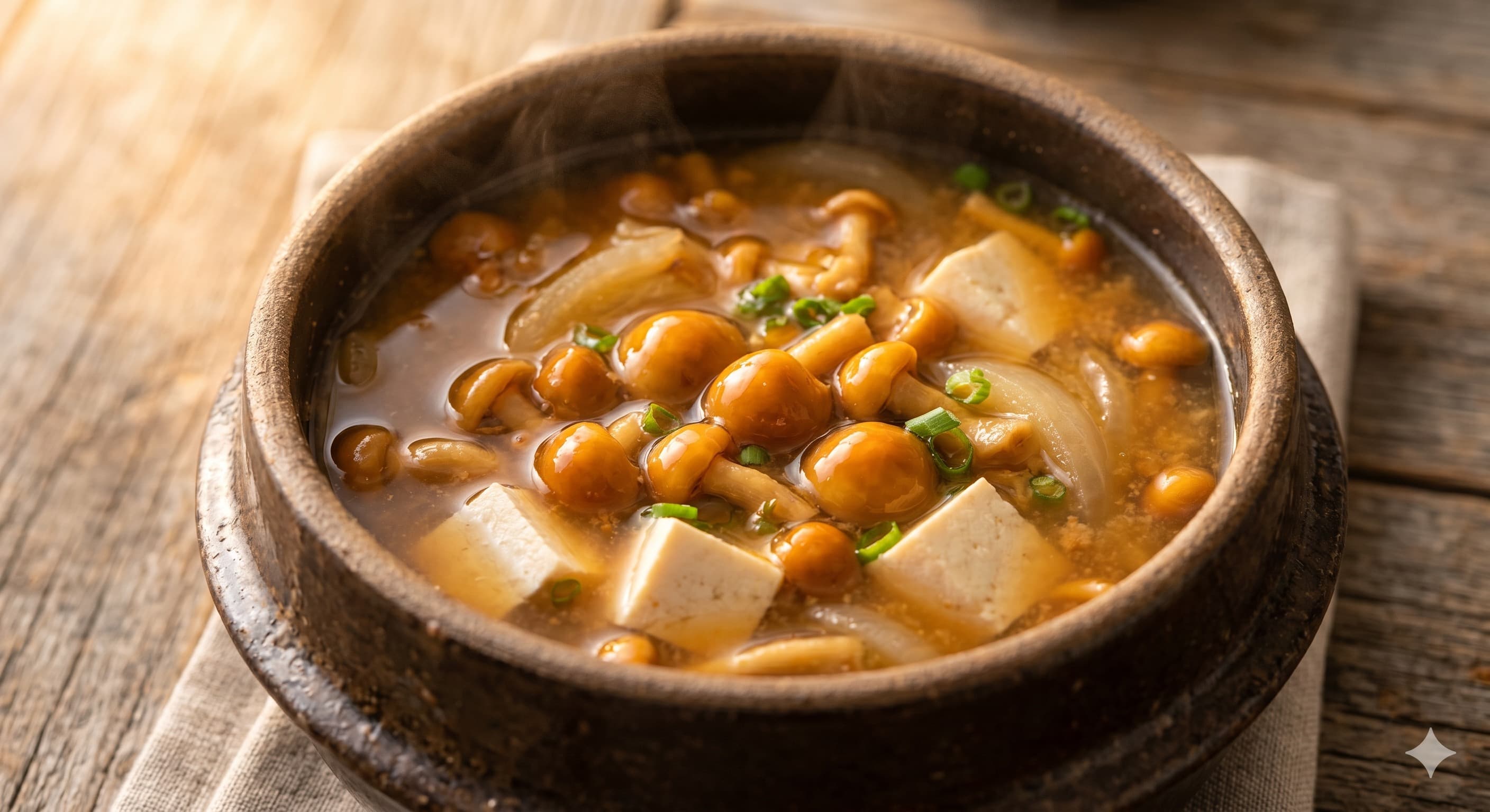Silky Nameko Mushroom and Tofu Miso Soup (나메코 두부 된장국)