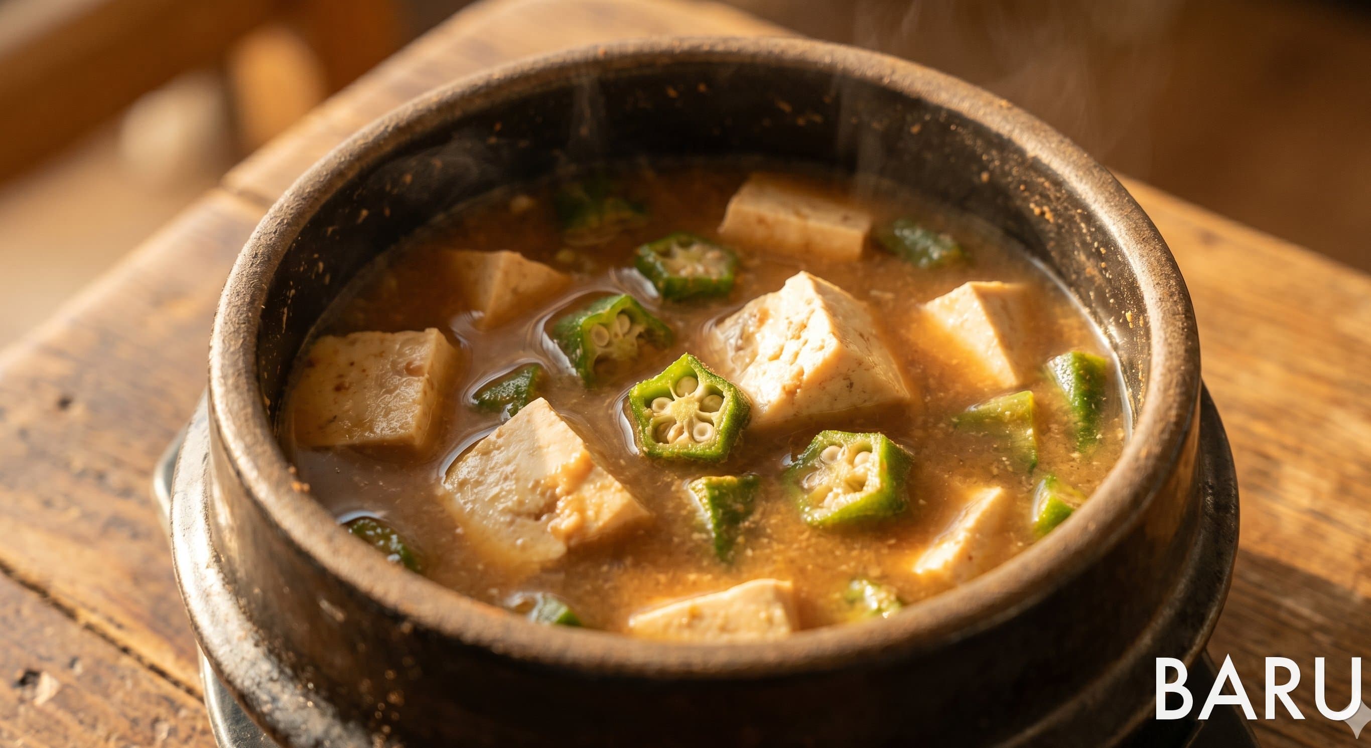 Tofu and Okra Miso Soup (두부 오크라 된장국)
