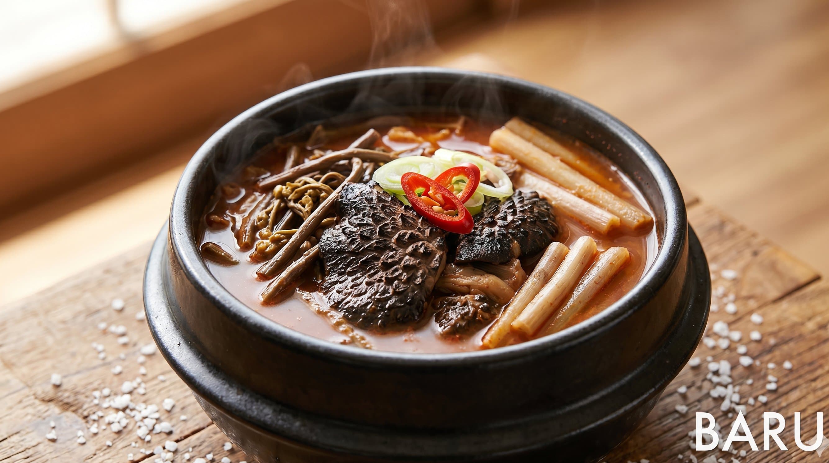 Neungi Mushroom Spicy Soup (능이버섯 육개장)
