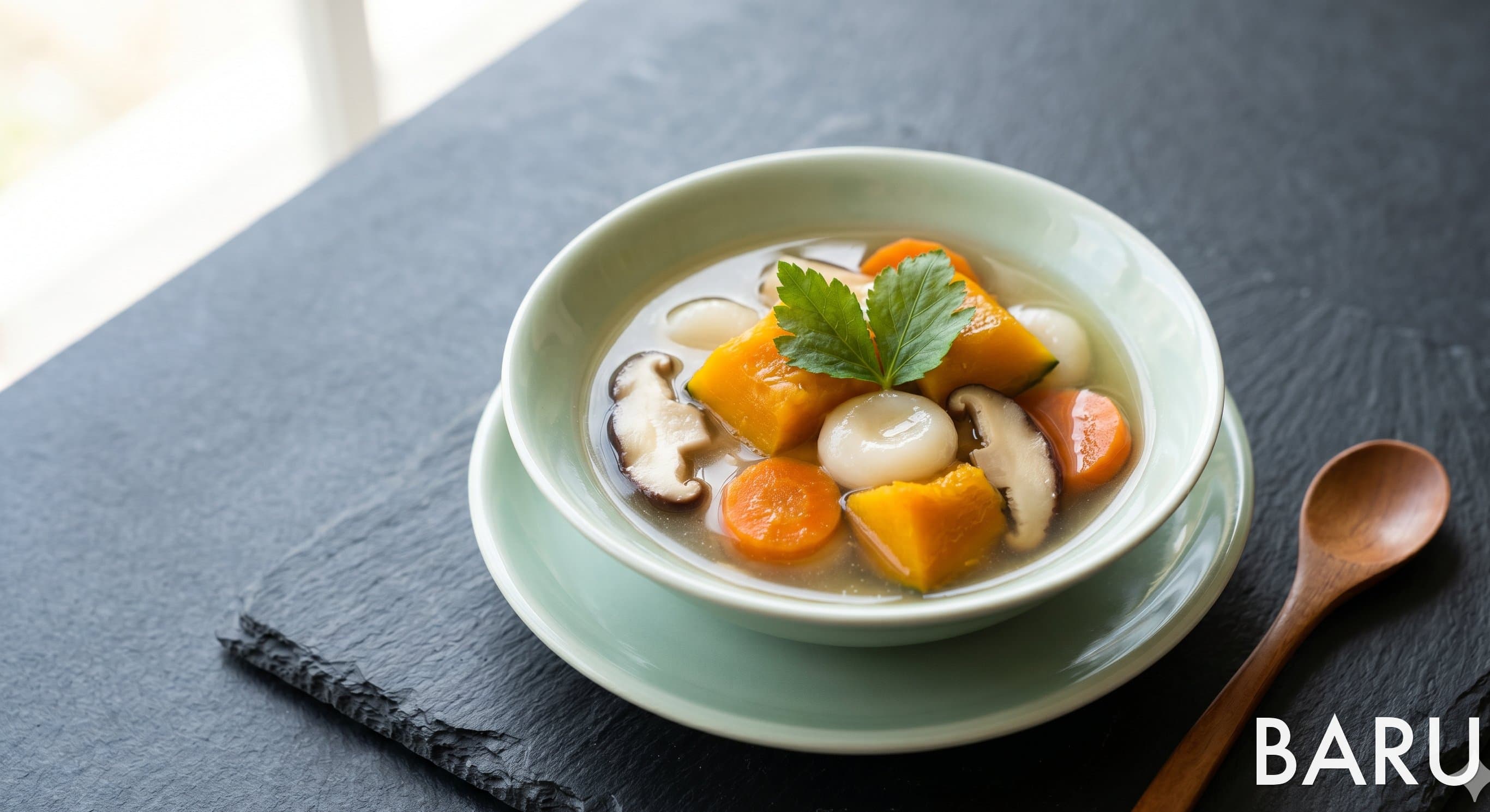 Kabocha and Rice Dumpling Hoto-Style Stew (단호박 시라타마 호토풍)