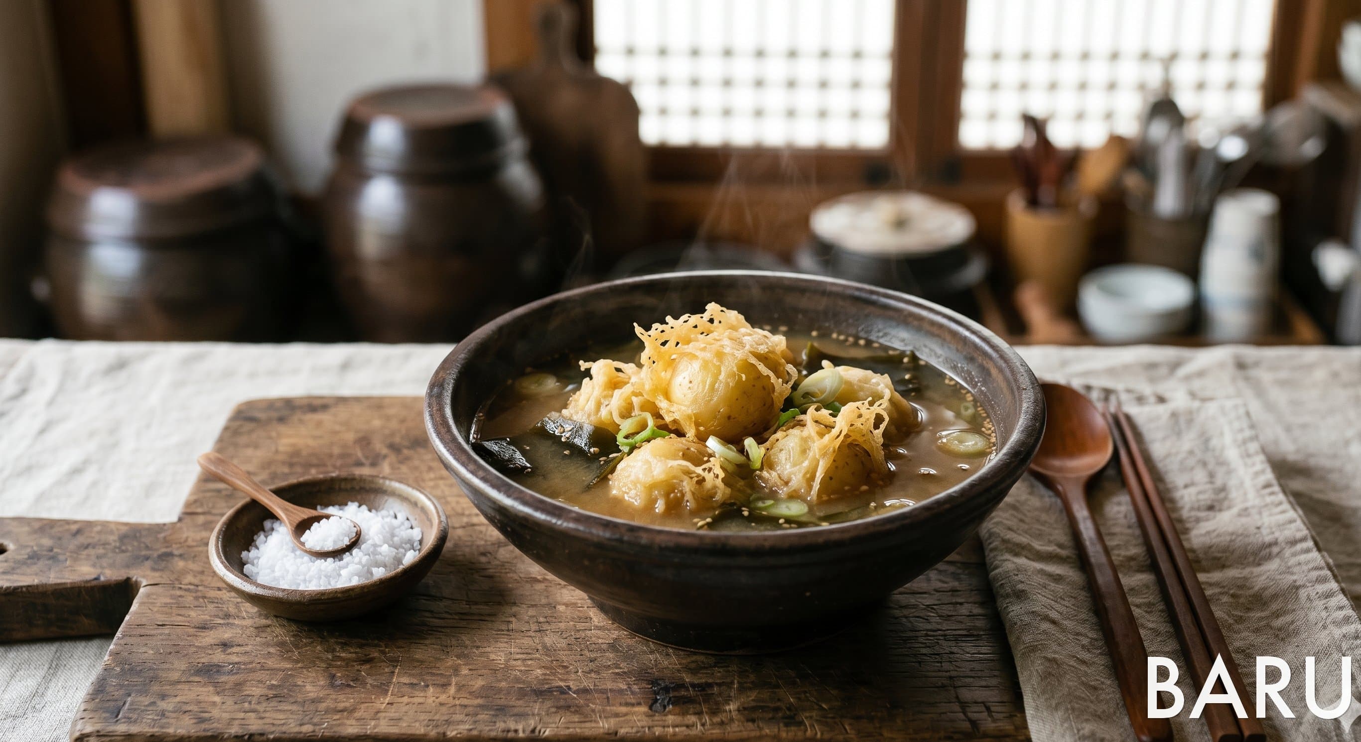 New Potato Tempura in Broth (새감자 튀김 국물)