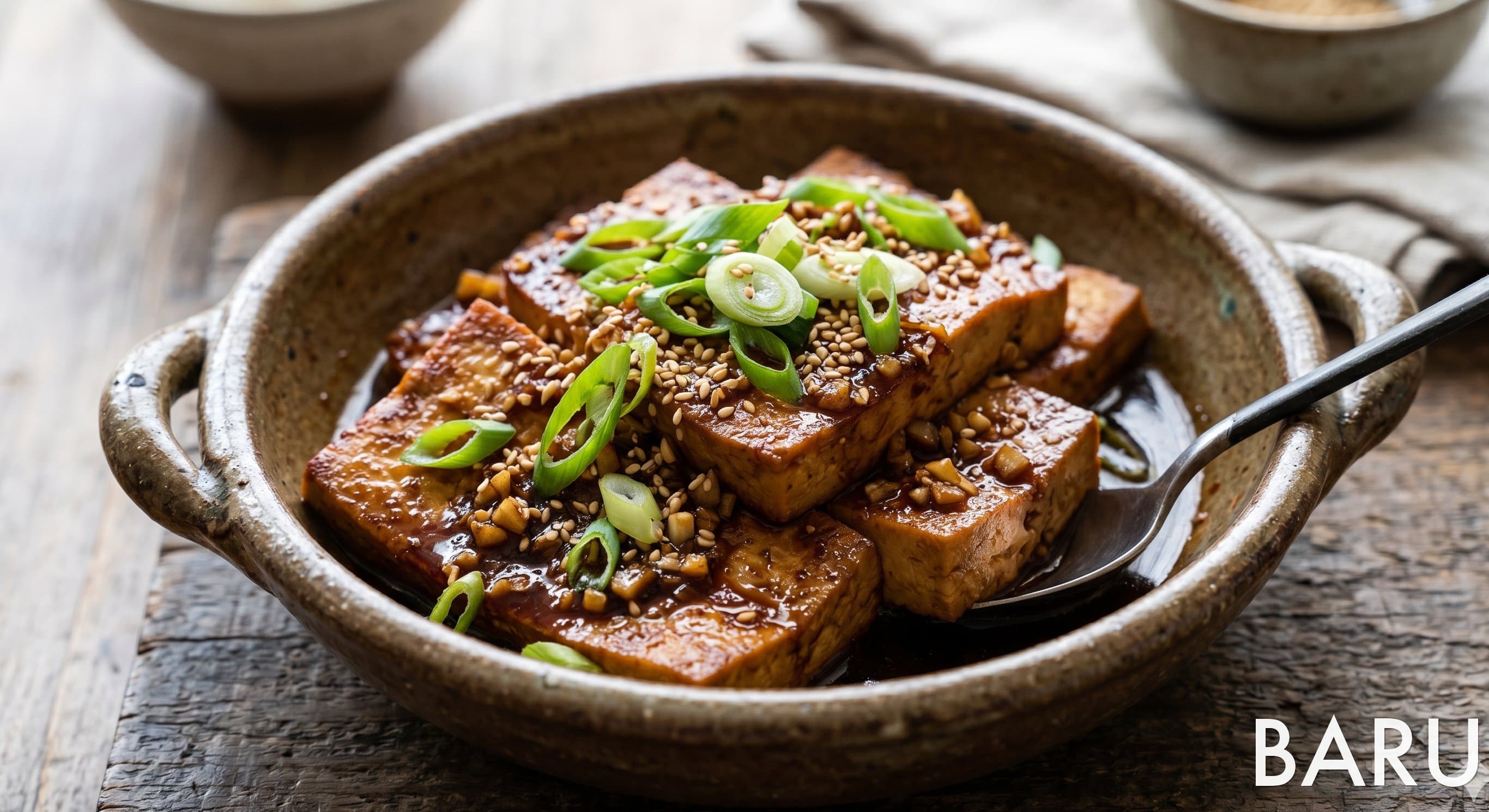 Braised Tofu in Soy Sauce (두부조림 (간장양념))