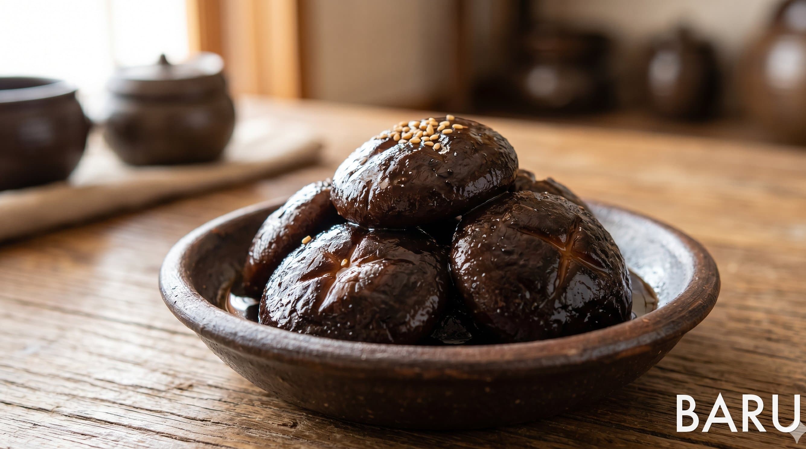 Sweet Simmered Dried Shiitake Mushrooms (건표고버섯 조림)