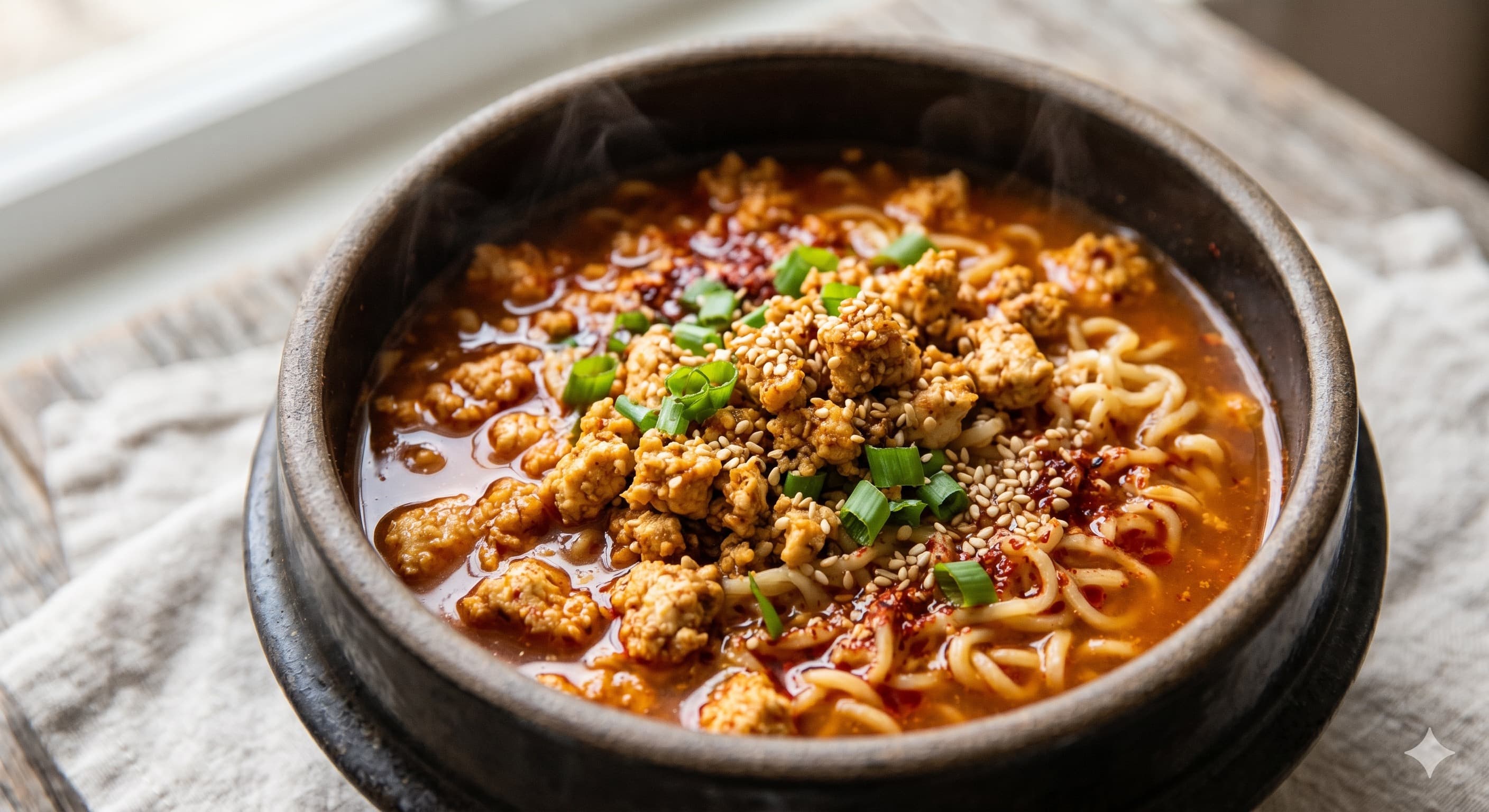 Spicy Tofu Crumble Ramen (두부 크럼블 라면)