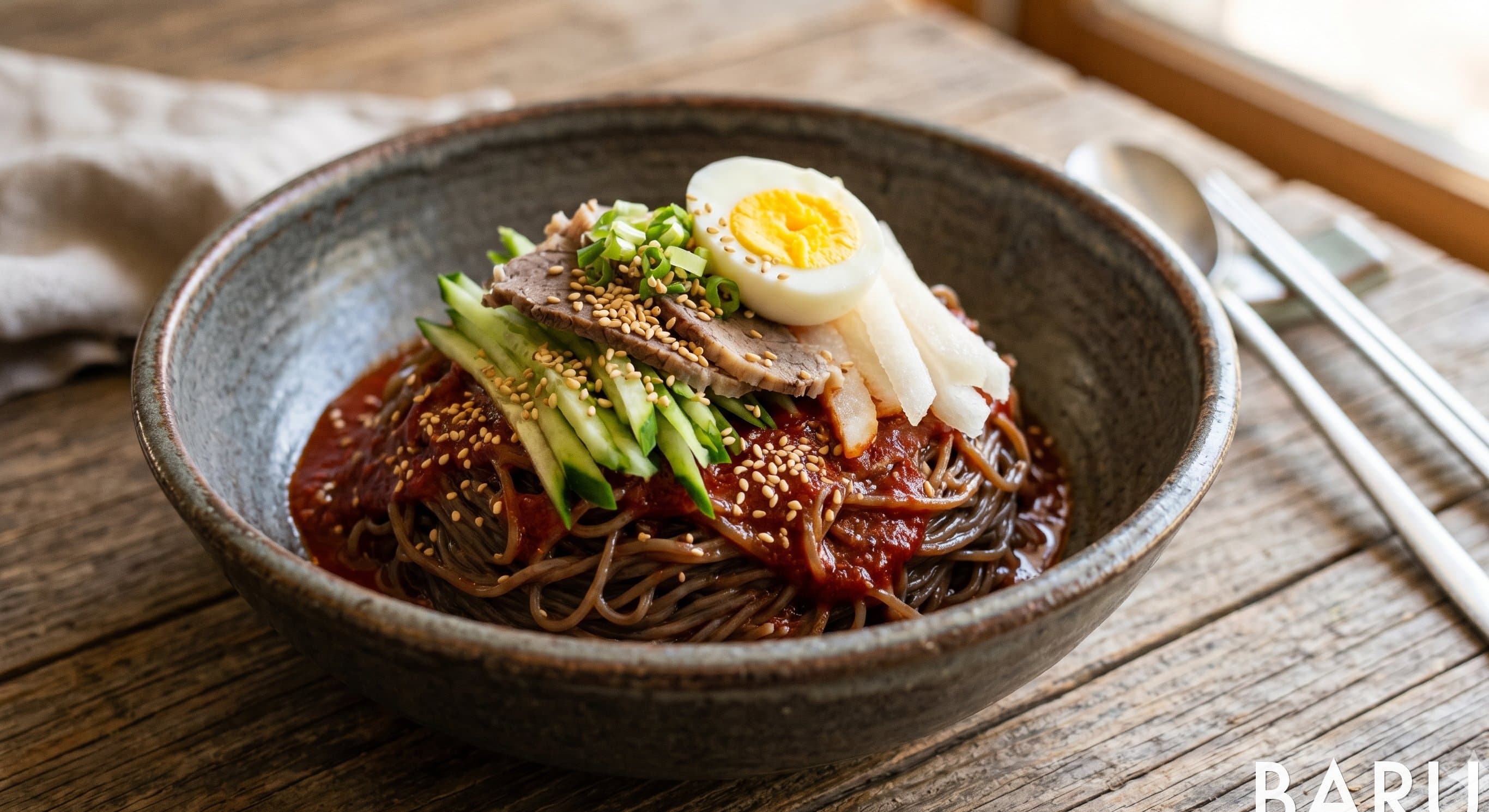 Bibim Naengmyeon (Spicy Cold Noodles) (비빔냉면)