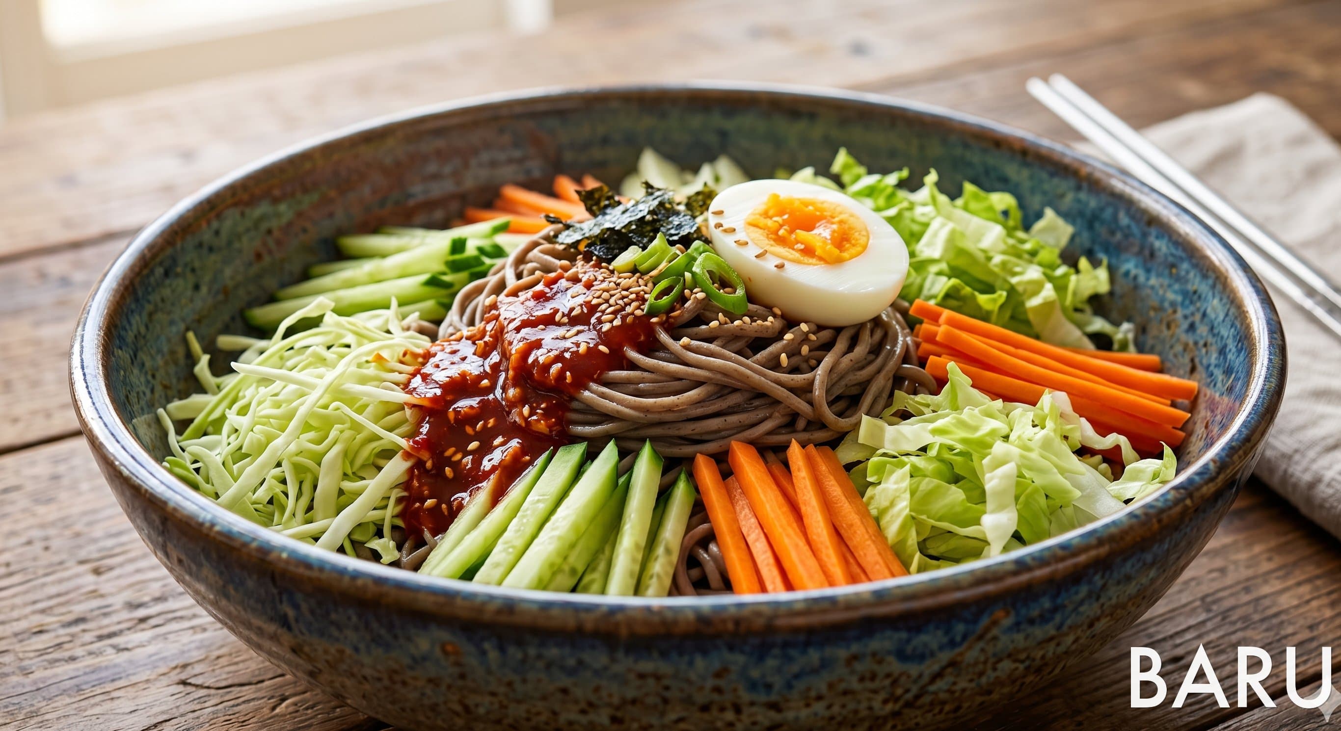 Jaengban Makguksu (Sharing Platter Cold Noodles) (쟁반막국수)