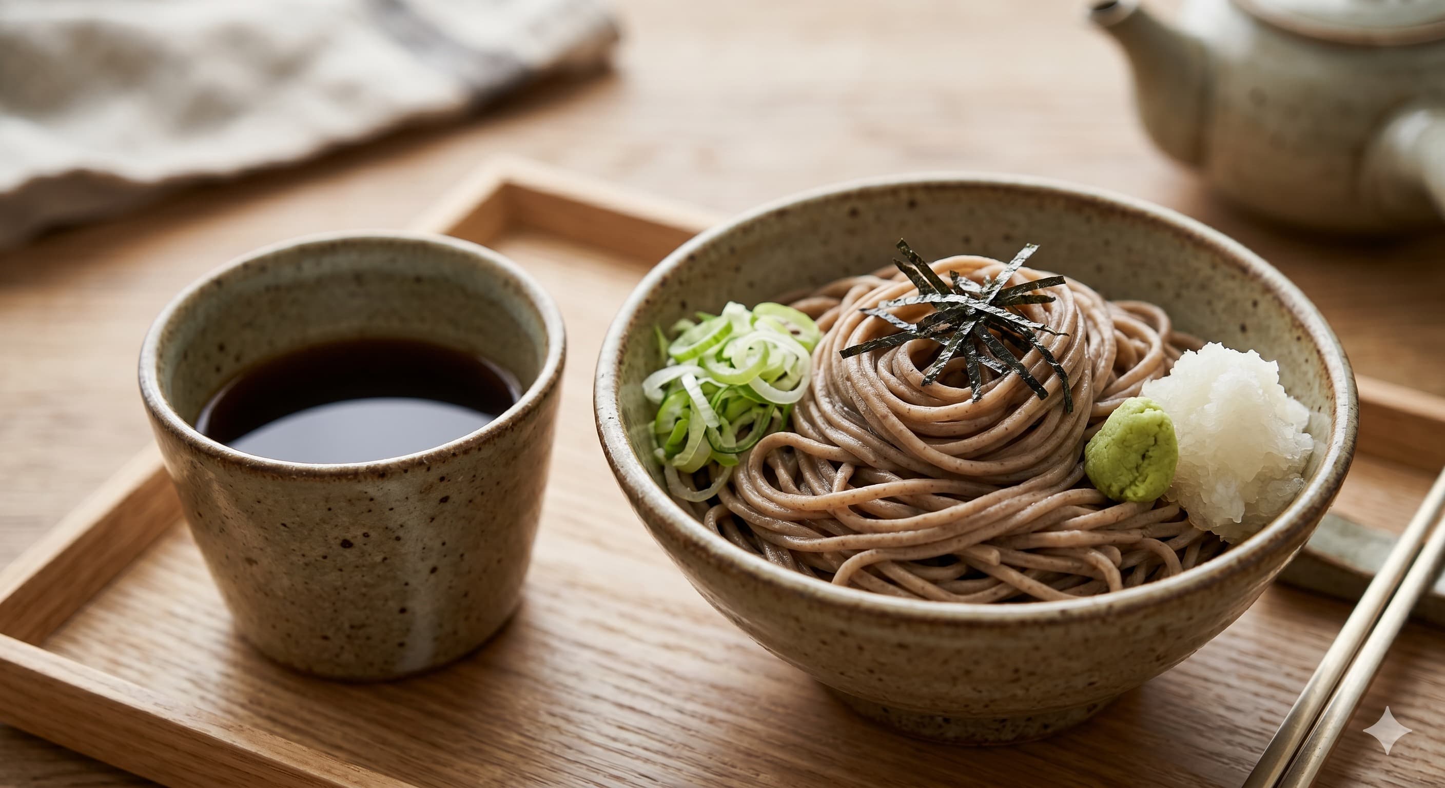 Zaru Soba (Cold Buckwheat Noodles with Dipping Sauce) (자루 소바 (냉모밀))