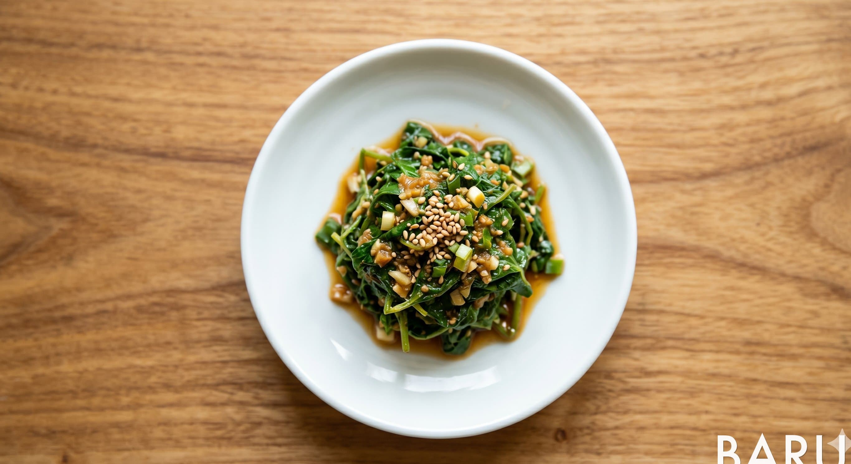 Chili Leaf Doenjang Namul (고추잎 된장무침)