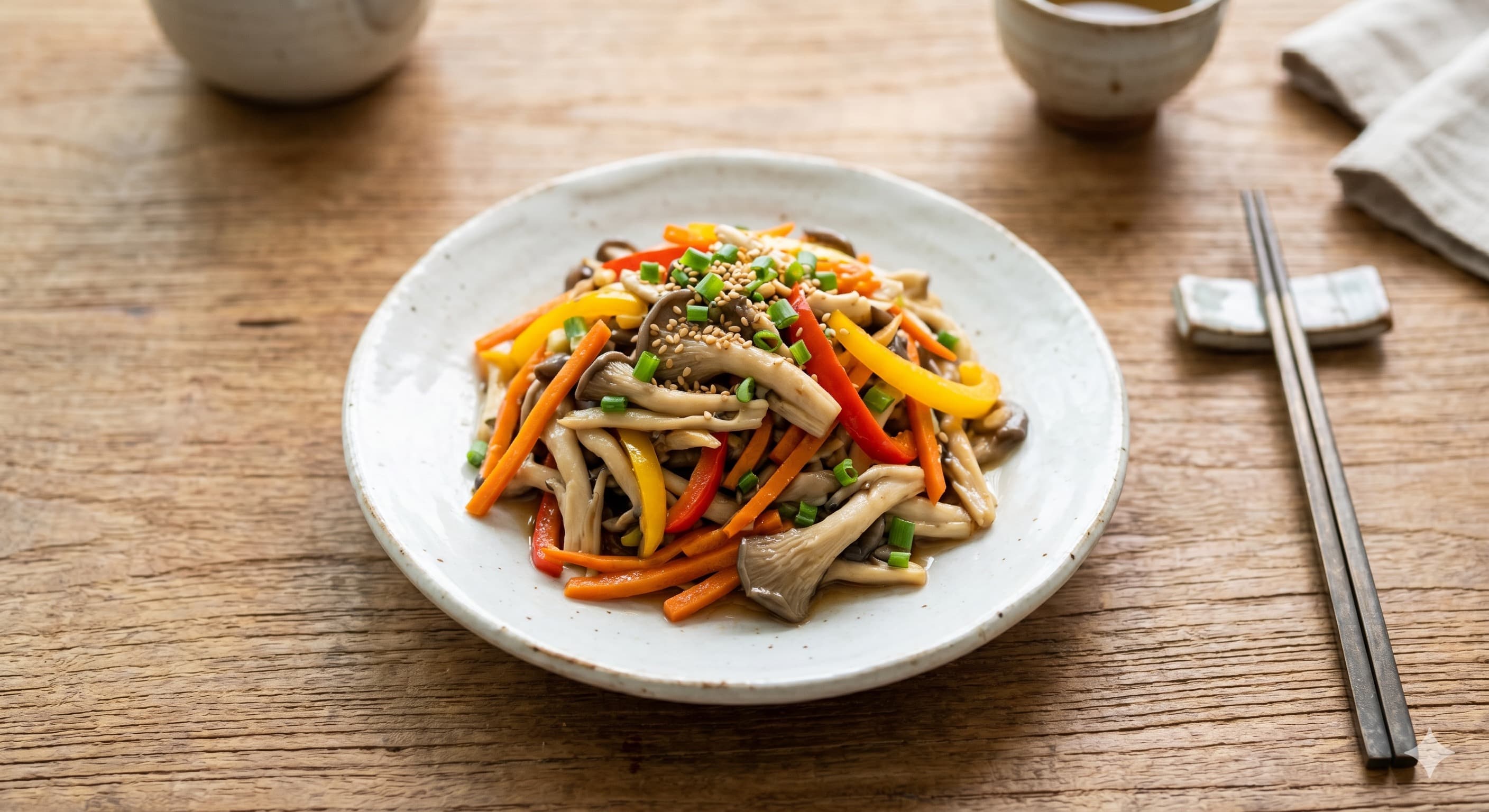 Colorful Oyster Mushroom Stir-fry (느타리버섯 파프리카볶음)