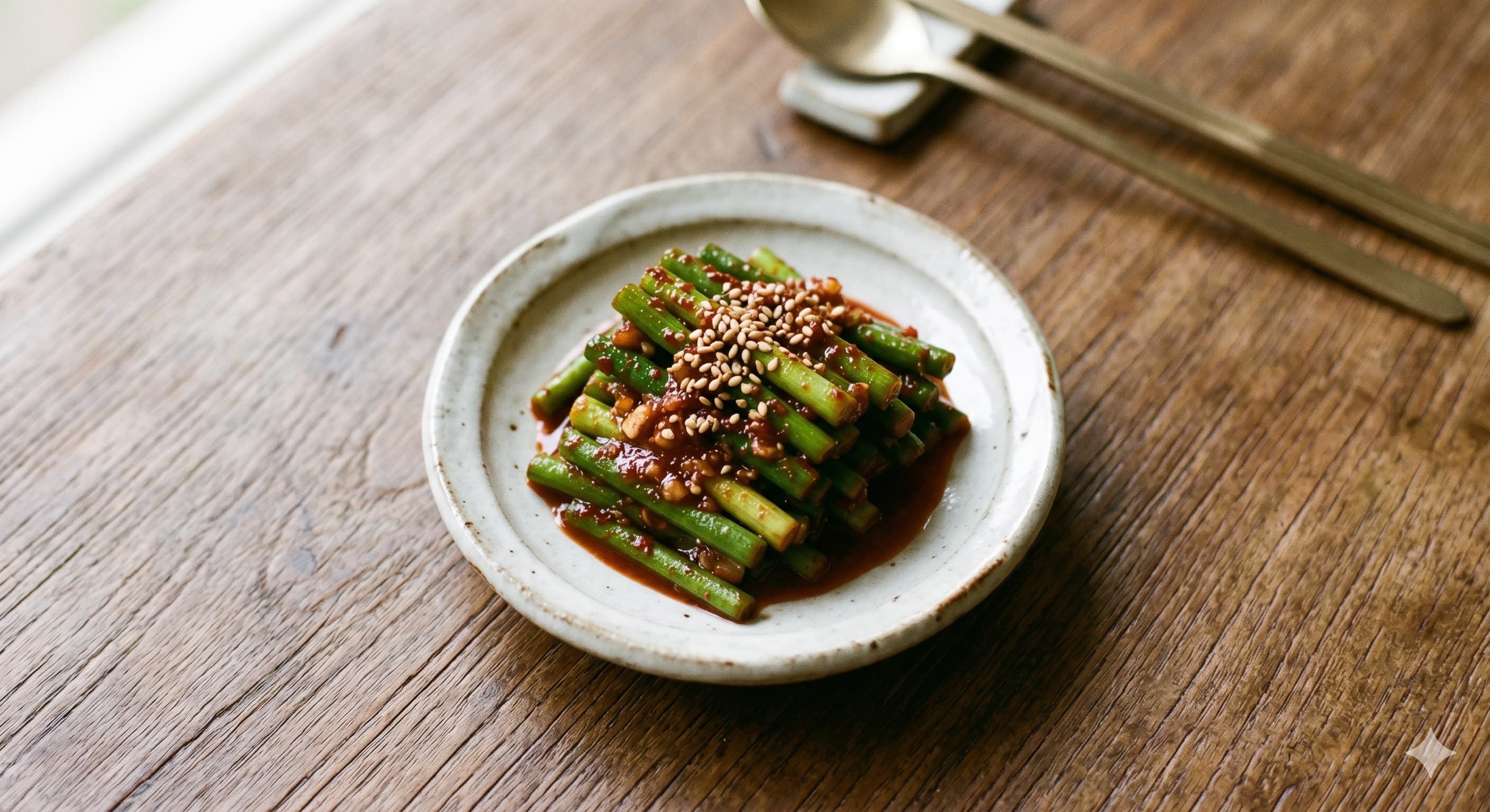 Garlic Scape Gochujang Salad (마늘쫑고추장무침)