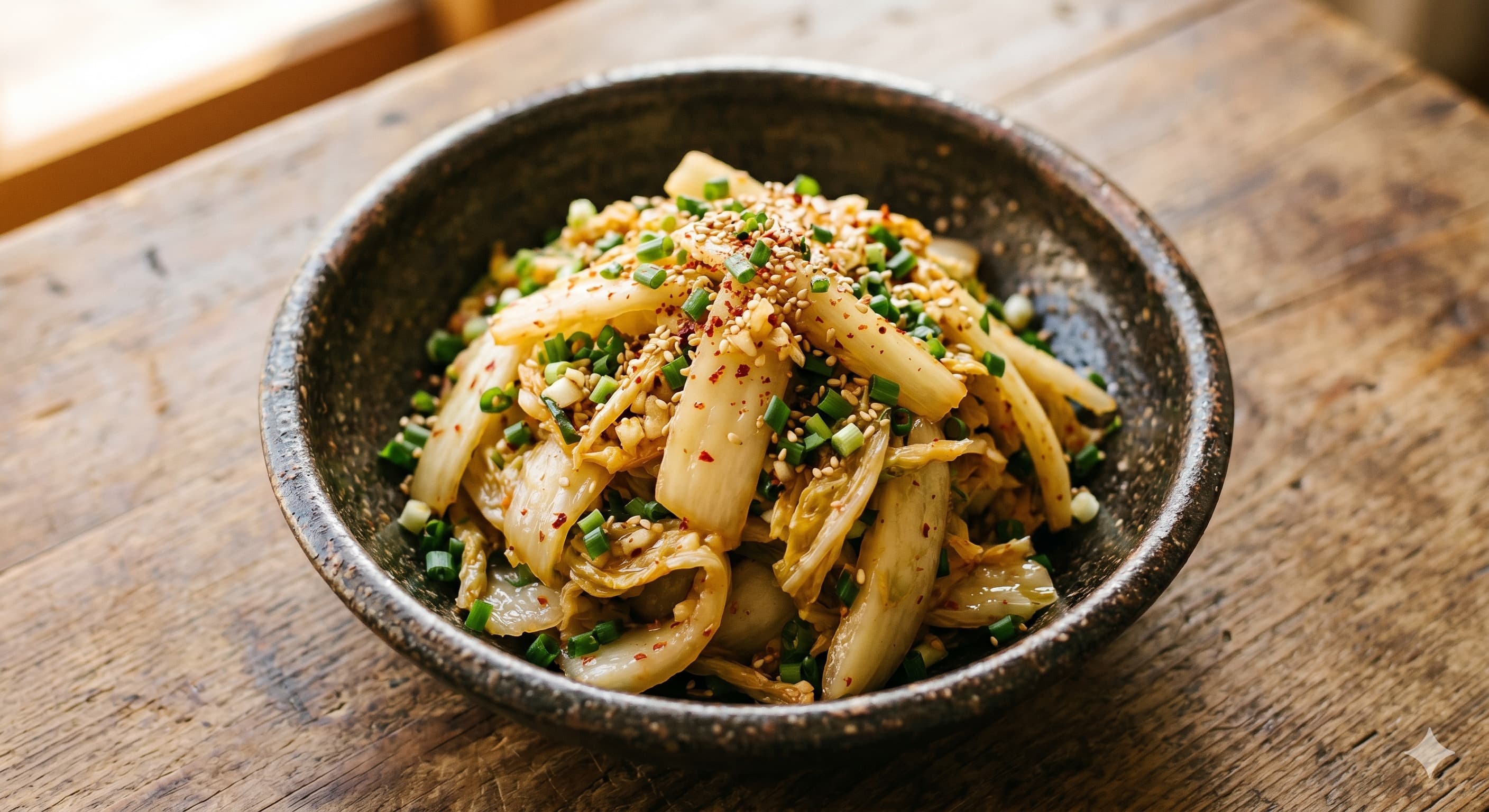 Washed Aged Kimchi Salad (씻은 묵은지 무침)