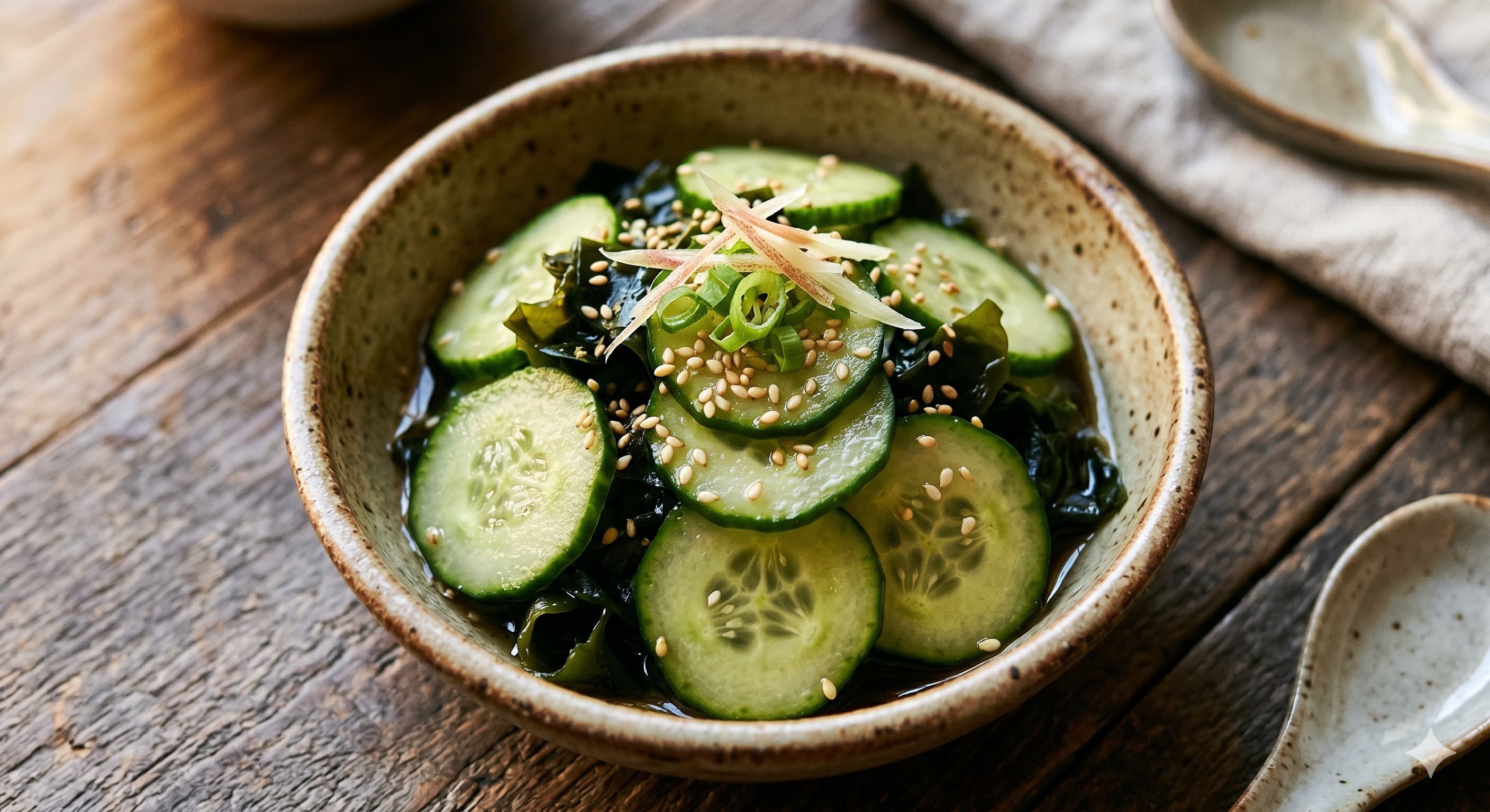 Sunomono (Vinegared Cucumber Salad) (스노모노 (초절임 오이))