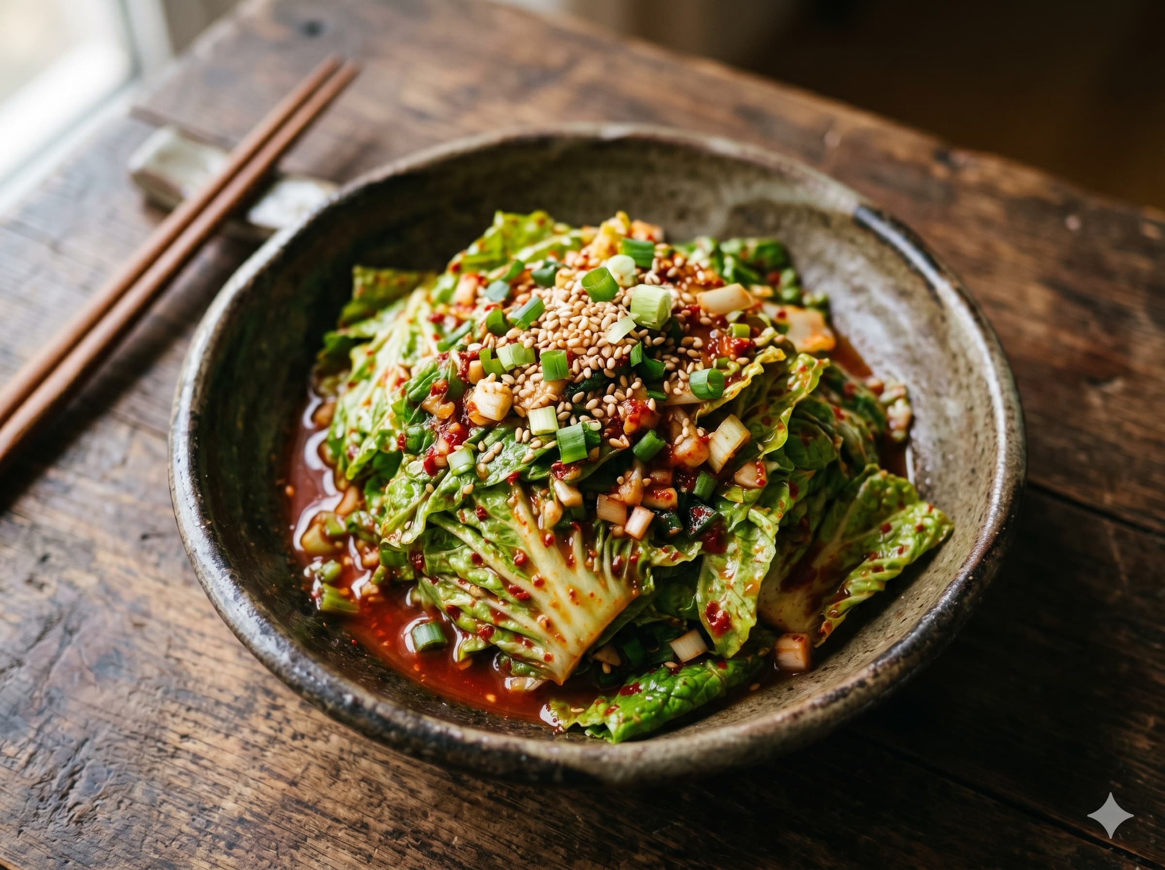 Fresh Spring Cabbage Kimchi (봄동 겉절이)