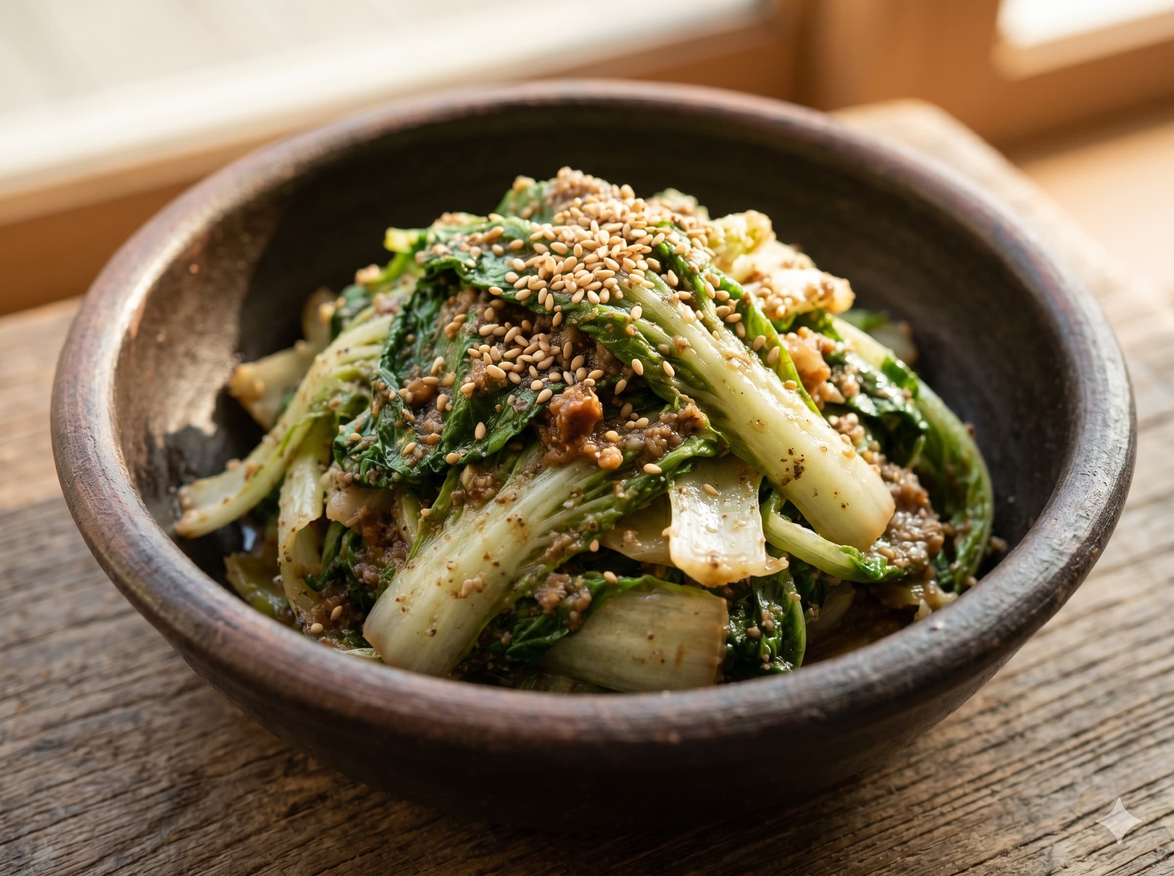 Young Cabbage Namul (얼갈이 무침)