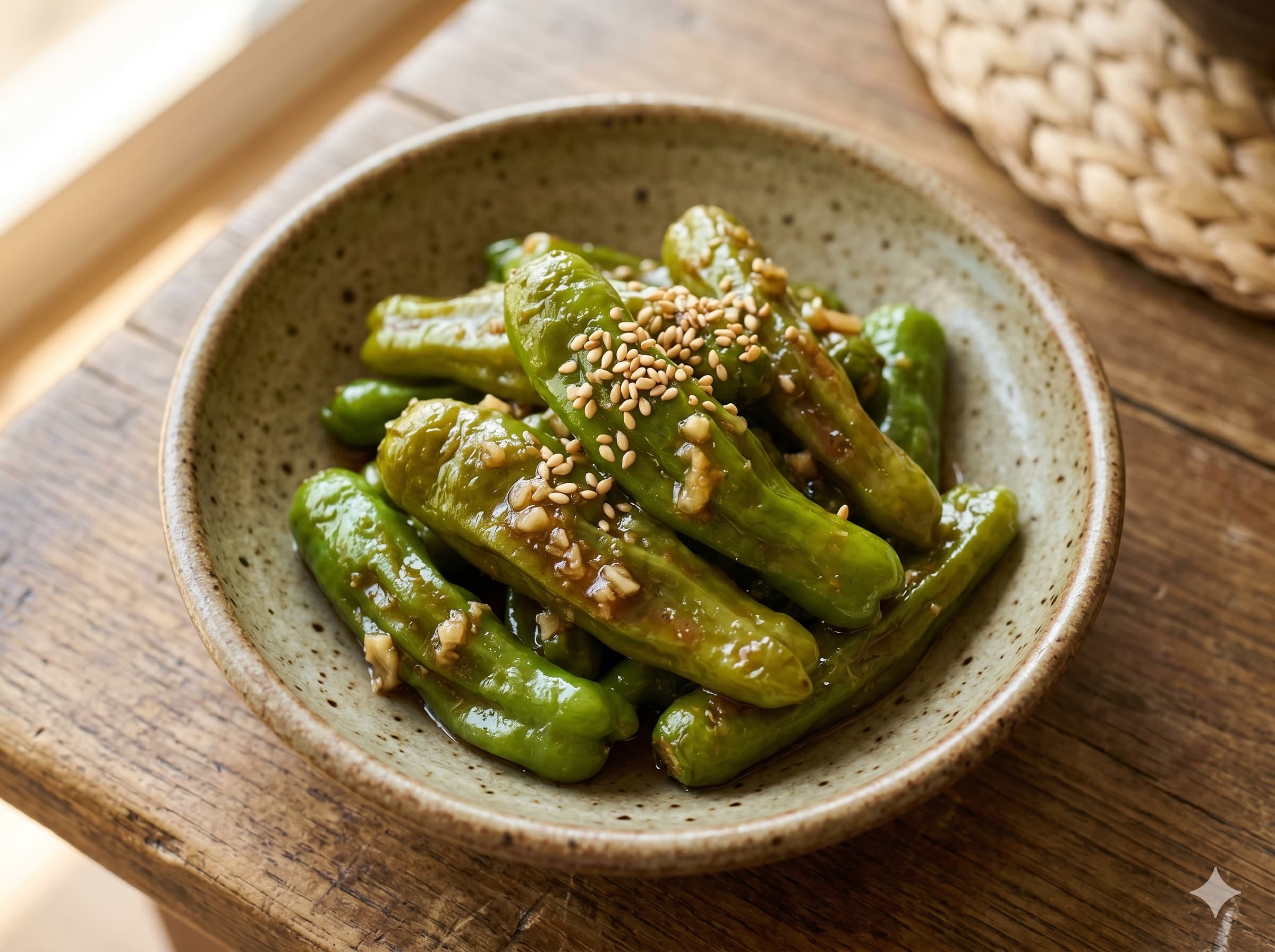 Steamed Shishito Pepper Salad (꽈리고추 찜무침)