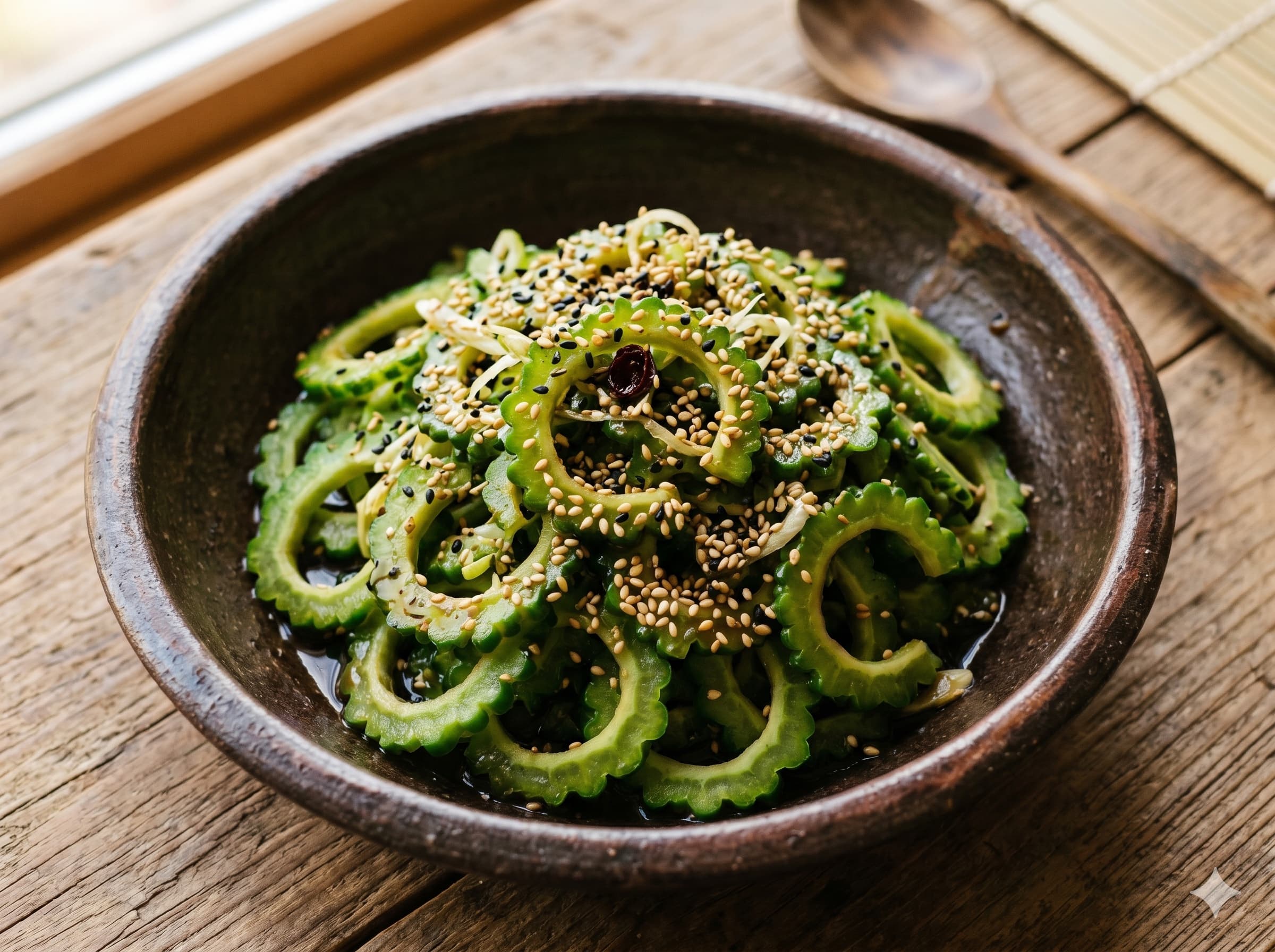 Bitter Melon with Ponzu (고야 폰즈아에)